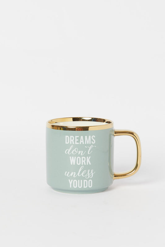 Redtag-Teal-Dream-Mug-Category:Cups-&-Mugs,-Colour:Teal,-Deals:New-In,-Filter:Home-Dining,-H1:HMW,-H2:DIN,-H3:CRC,-H4:CSN,-HMW-DIN-Crockery,-New-In-HMW-DIN,-Non-Sale,-Promo:RIVA,-S23B,-Season:S23B,-Section:Homewares,-Style:MUG-Home-Dining-