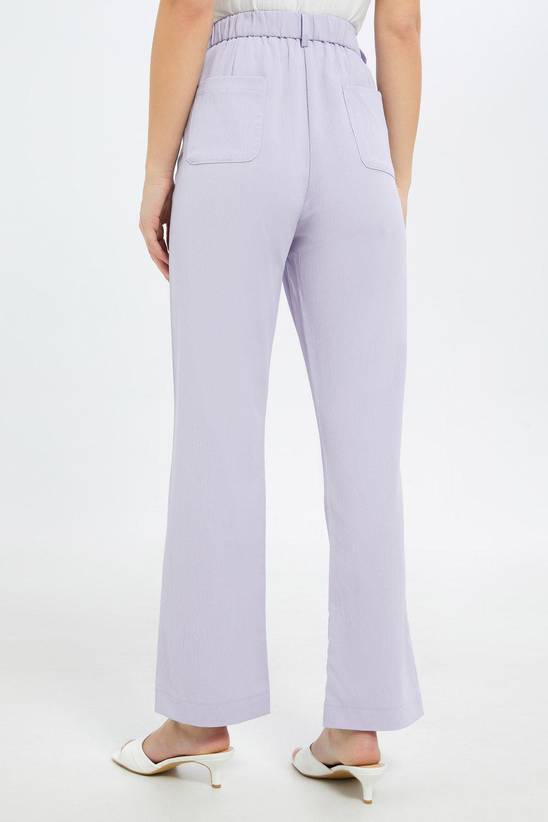 Redtag-Women-Lilac-Highwaist-Flared-Trouser-Category:Trousers,-Colour:Lilac,-Deals:New-In,-Filter:Women's-Clothing,-H1:LWR,-H2:LEC,-H3:TRS,-H4:CTR,-LEC,-LEC-Trousers,-New-In-LEC-APL,-Non-Sale,-S23C,-Season:S23C,-Section:Women-Women's-