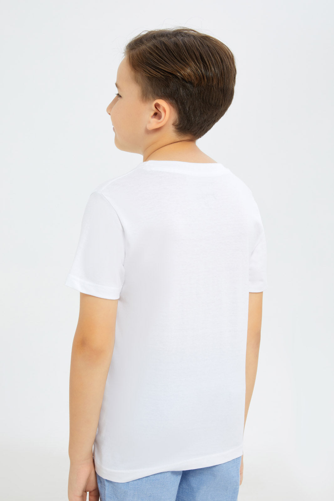 Redtag-Boys-White-Shark-Print-Short-Sleeve-T-Shirt-BOY-T-Shirts,-Category:T-Shirts,-Colour:White,-Deals:New-In,-Filter:Boys-(2-to-8-Yrs),-H1:KWR,-H2:BOY,-H3:TSH,-H4:TSH,-New-In-BOY-APL,-Non-Sale,-Promo:TBL,-S23C,-Season:S23C,-Section:Boys-(0-to-14Yrs),-TBL-Boys-2 to 8 Years