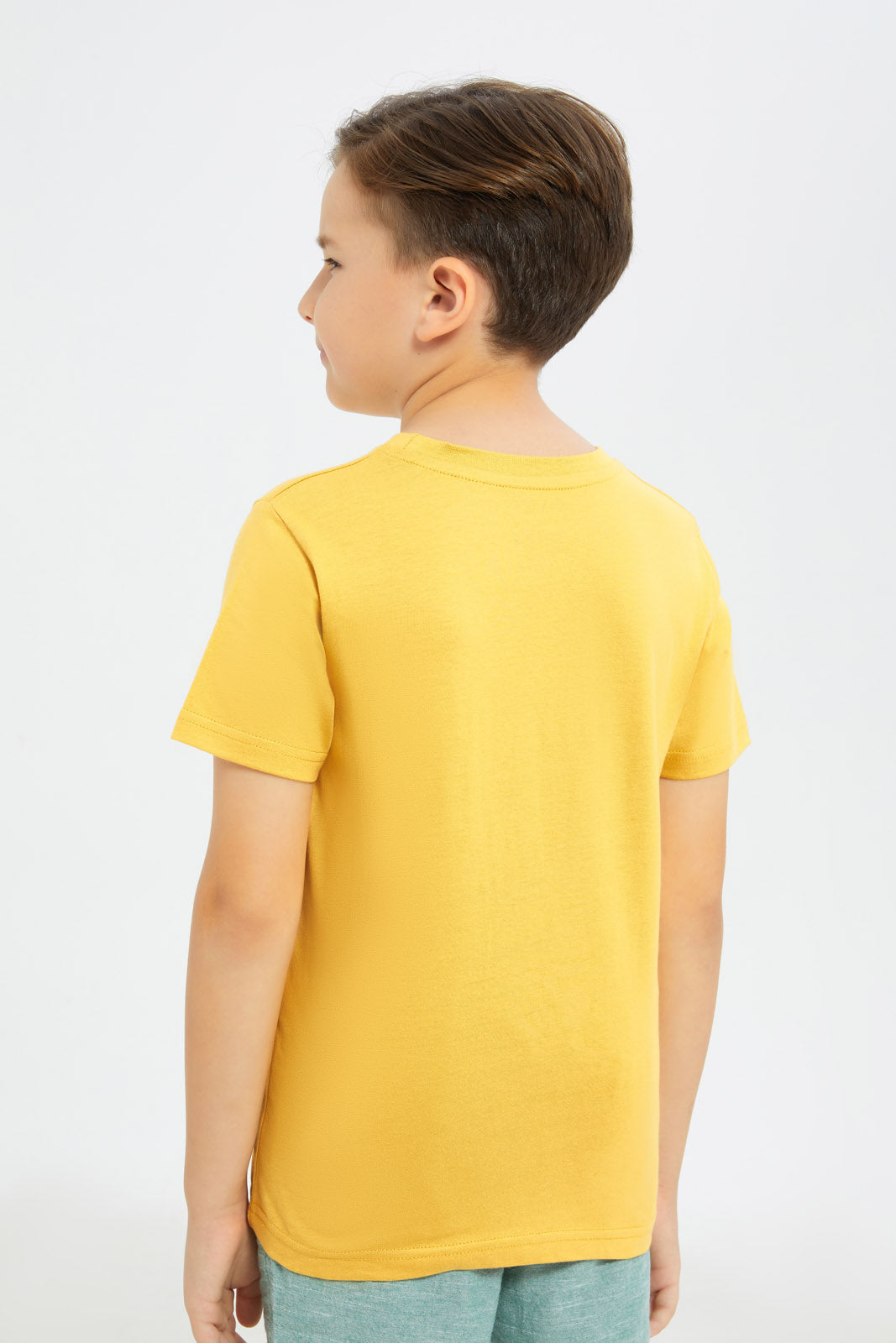 Redtag-Boys-Yellow-Cooler-Version-Graphic-Short-Sleeve-T-Shirt-BOY-T-Shirts,-Category:T-Shirts,-Colour:Yellow,-Deals:New-In,-Filter:Boys-(2-to-8-Yrs),-H1:KWR,-H2:BOY,-H3:TSH,-H4:TSH,-New-In-BOY-APL,-Non-Sale,-Promo:TBL,-S23C,-Season:S23C,-Section:Boys-(0-to-14Yrs),-TBL-Boys-2 to 8 Years