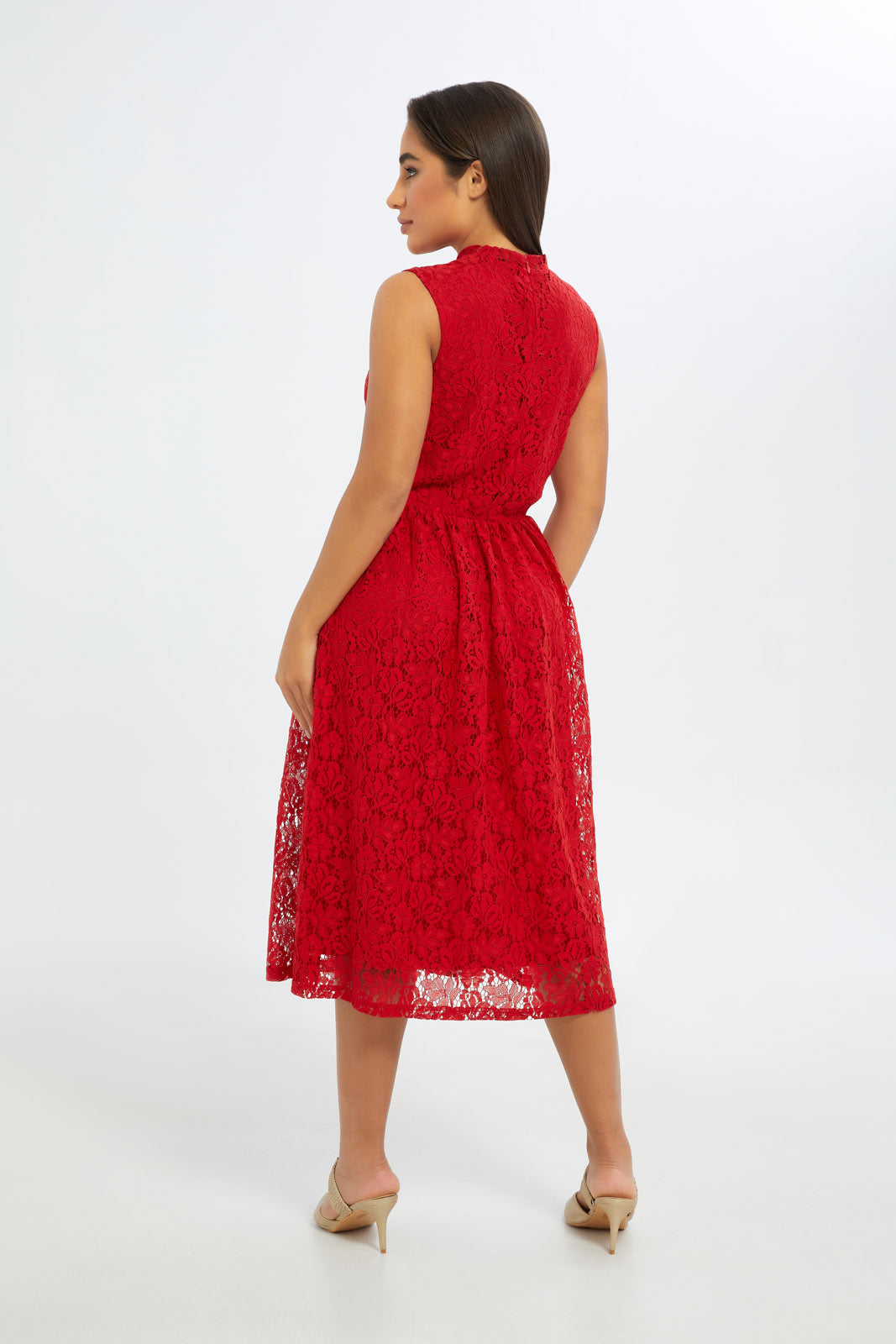 Redtag-Women-Red-Sleeveless-Lace-Dress-Category:Dresses,-Colour:Red,-Deals:New-In,-Event:RMD,-Filter:Women's-Clothing,-H1:LWR,-H2:LAD,-H3:DRS,-H4:CAD,-New-In-Women-APL,-Non-Sale,-Occasion:Party-Dress,-Promo:RMD,-RMD,-S23B,-Season:S23C,-Section:Women,-Women-DressesDress-Size:Maxi-Dress-Women's-