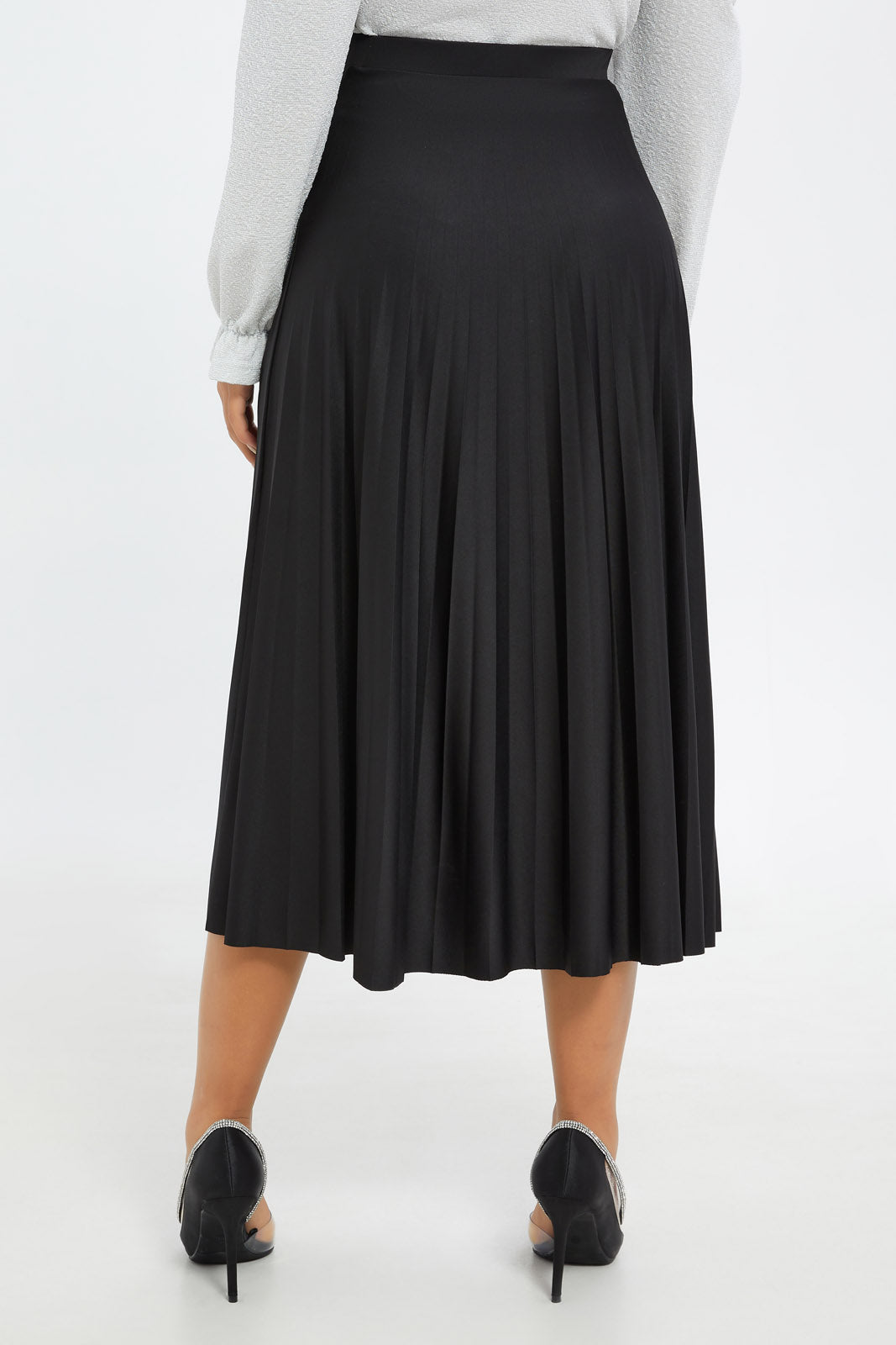 Redtag-Women-Black-Pleated-Skirt-Category:Skirts,-Colour:Black,-Deals:New-In,-Event:RMD,-Filter:Women's-Clothing,-H1:LWR,-H2:LAD,-H3:SKT,-H4:CAK,-New-In-Women-APL,-Non-Sale,-Promo:RMD,-RMD,-S23B,-Season:S23C,-Section:Women,-Women-Skirts-Women's-