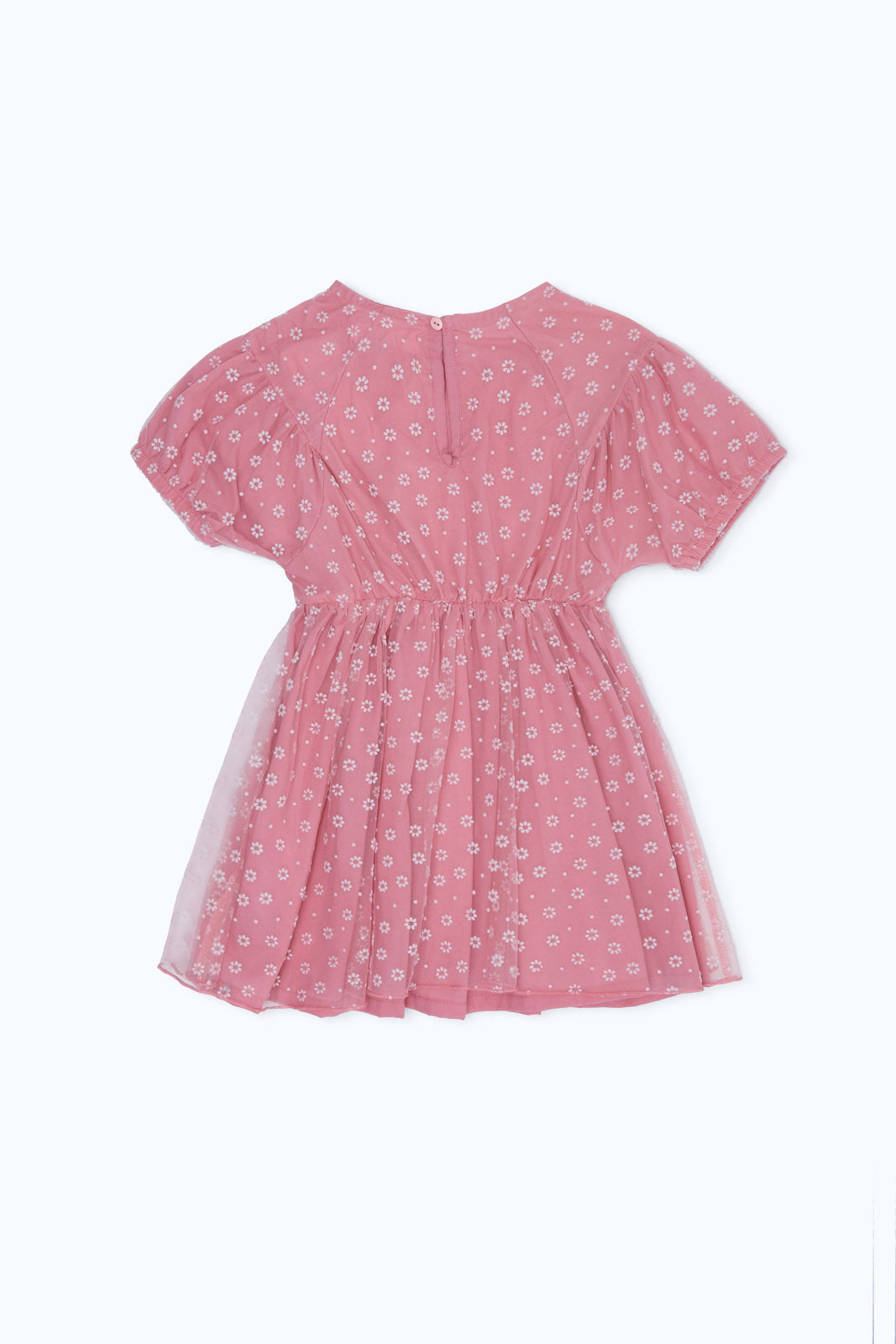 Redtag-Girls-Mesh-Flock-Aop-Dress---Black-Category:Dresses,-Colour:Black,-Deals:2-FOR-89,-Deals:2-FOR-90,-Deals:New-In,-Filter:Girls-(2-to-8-Yrs),-GIR-Dresses,-H1:KWR,-H2:GIR,-H3:DRS,-H4:CAD,-New-In-GIR-APL,-Non-Sale,-S23B,-Season:S23B,-Section:Girls-(0-to-14Yrs)-Girls-2 to 8 Years