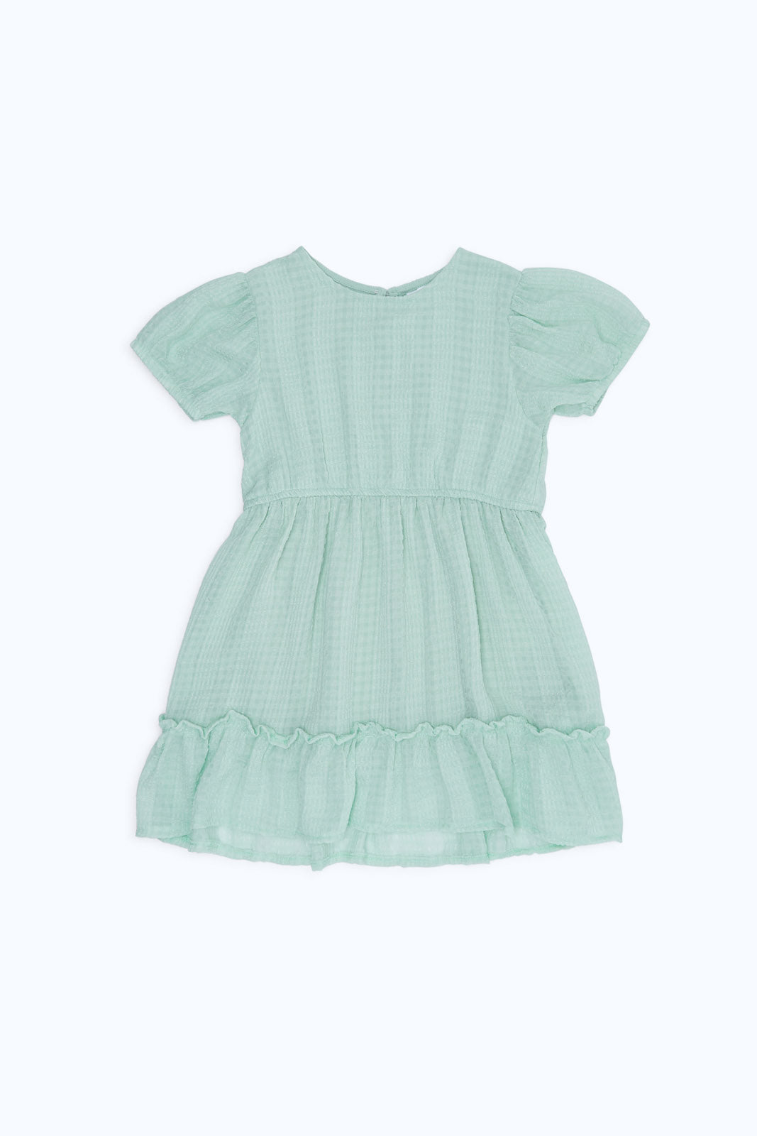 Redtag-Girls-Poly-Jacquard-Dress---White-Category:Dresses,-Colour:White,-Deals:New-In,-Filter:Girls-(2-to-8-Yrs),-GIR-Dresses,-H1:KWR,-H2:GIR,-H3:DRS,-H4:CAD,-New-In-GIR-APL,-Non-Sale,-S23B,-Season:S23B,-Section:Girls-(0-to-14Yrs)-Girls-2 to 8 Years
