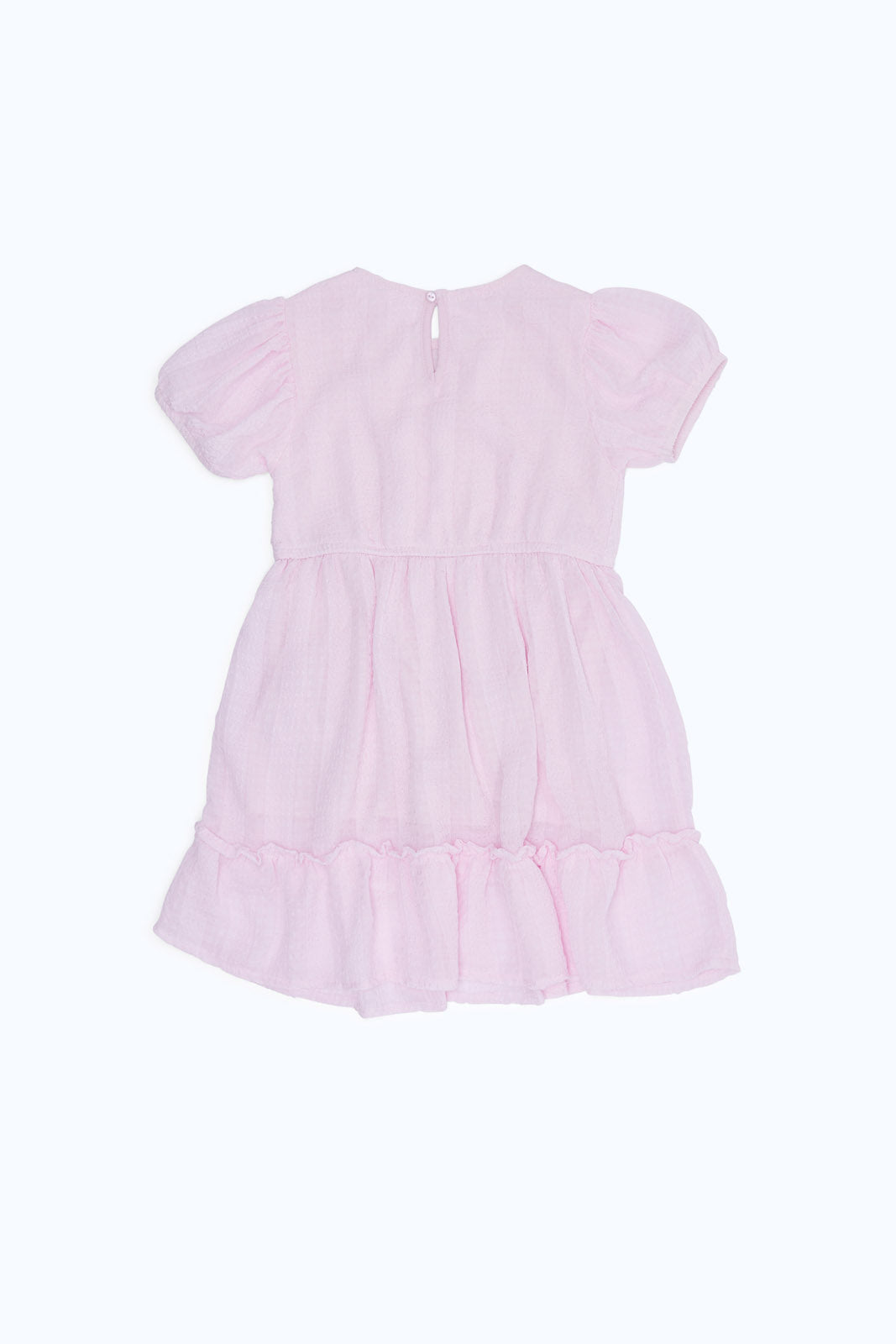 Redtag-Girls-Poly-Jacquard-Dress---Pink-Category:Dresses,-Colour:Apricot,-Deals:New-In,-Filter:Girls-(2-to-8-Yrs),-GIR-Dresses,-H1:KWR,-H2:GIR,-H3:DRS,-H4:CAD,-New-In-GIR-APL,-Non-Sale,-S23B,-Season:S23B,-Section:Girls-(0-to-14Yrs)-Girls-2 to 8 Years