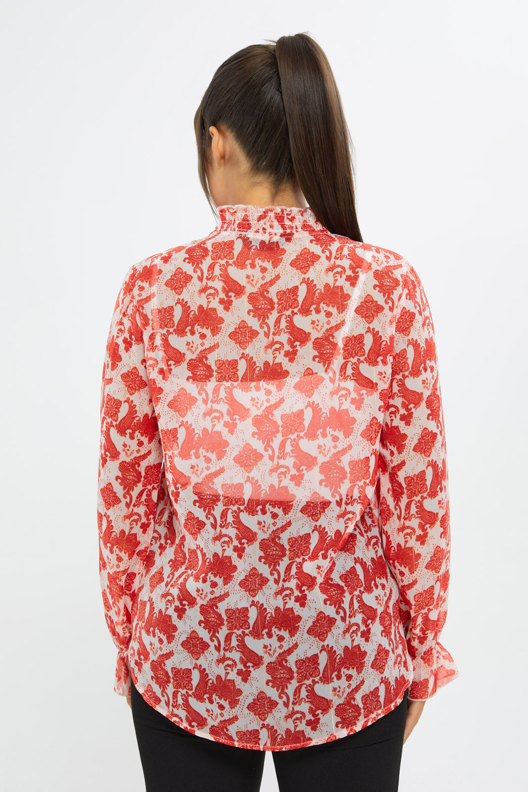 Redtag-Women-Metallic-Printed-Ls-Blouse-Category:Blouses,-Colour:Assorted,-Deals:New-In,-Event:RMD,-Filter:Women's-Clothing,-H1:LWR,-H2:LAD,-H3:BLO,-H4:CBL,-New-In-Women-APL,-Non-Sale,-Promo:RMD,-RMD,-S23B,-Season:S23C,-Section:Women,-Women-Blouses-Women's-