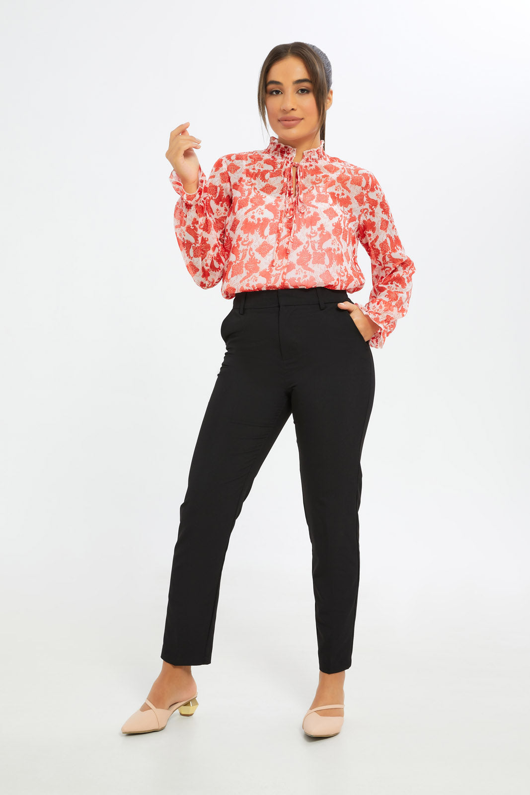 Redtag-Women-Metallic-Printed-Ls-Blouse-Category:Blouses,-Colour:Assorted,-Deals:New-In,-Event:RMD,-Filter:Women's-Clothing,-H1:LWR,-H2:LAD,-H3:BLO,-H4:CBL,-New-In-Women-APL,-Non-Sale,-Promo:RMD,-RMD,-S23B,-Season:S23C,-Section:Women,-Women-Blouses-Women's-