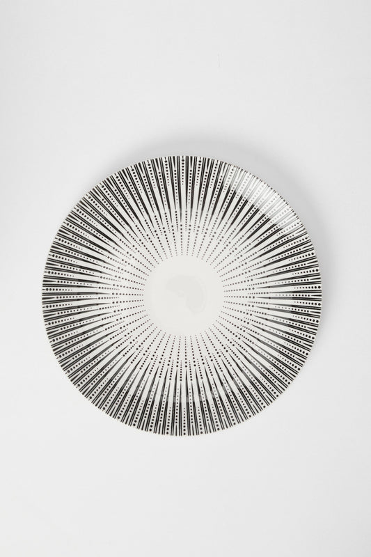 Redtag-Black-Floral-Dinner-Plate-Category:Bowls,-Colour:Black,-Deals:New-In,-Filter:Home-Dining,-H1:HMW,-H2:DIN,-H3:CRC,-H4:CSN,-HMW-DIN-Crockery,-New-In-HMW-DIN,-Non-Sale,-Promo:STELLA,-RMD,-S23B,-Season:S23B,-Section:Homewares,-Style:DECAL-Home-Dining-
