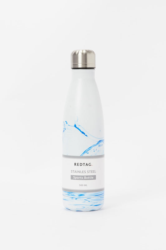 Redtag-White-Water-Bottle-Category:Bottles,-Colour:White,-Deals:New-In,-Filter:Home-Dining,-H1:HMW,-H2:DIN,-H3:DRW,-H4:JUG,-HMW-DIN-Drinkware,-New-In-HMW-DIN,-Non-Sale,-S23B,-Season:S23B,-Section:Homewares,-Style:BOTTLE-Home-Dining-