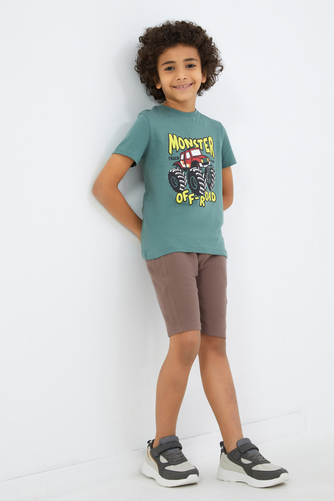 Redtag-Boys-Olive-Car-3-Pc-Pack-Short-Sleeve-T-Shirt-BOY-T-Shirts,-Category:T-Shirts,-Colour:Green,-Deals:New-In,-Filter:Boys-(2-to-8-Yrs),-New-In-BOY-APL,-Non-Sale,-S23C,-Section:Boys-(0-to-14Yrs),-VLM-Boys-2 to 8 Years