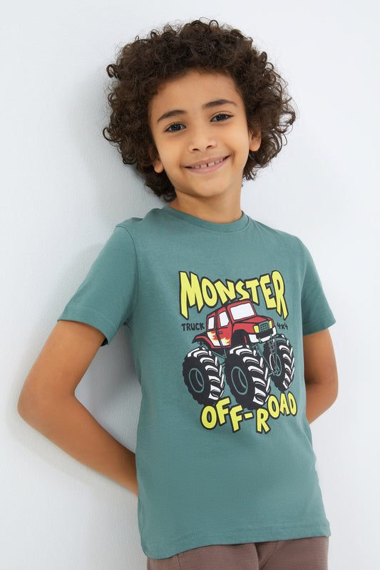 Redtag-Boys-Olive-Car-3-Pc-Pack-Short-Sleeve-T-Shirt-BOY-T-Shirts,-Category:T-Shirts,-Colour:Green,-Deals:New-In,-Filter:Boys-(2-to-8-Yrs),-New-In-BOY-APL,-Non-Sale,-S23C,-Section:Boys-(0-to-14Yrs),-VLM-Boys-2 to 8 Years