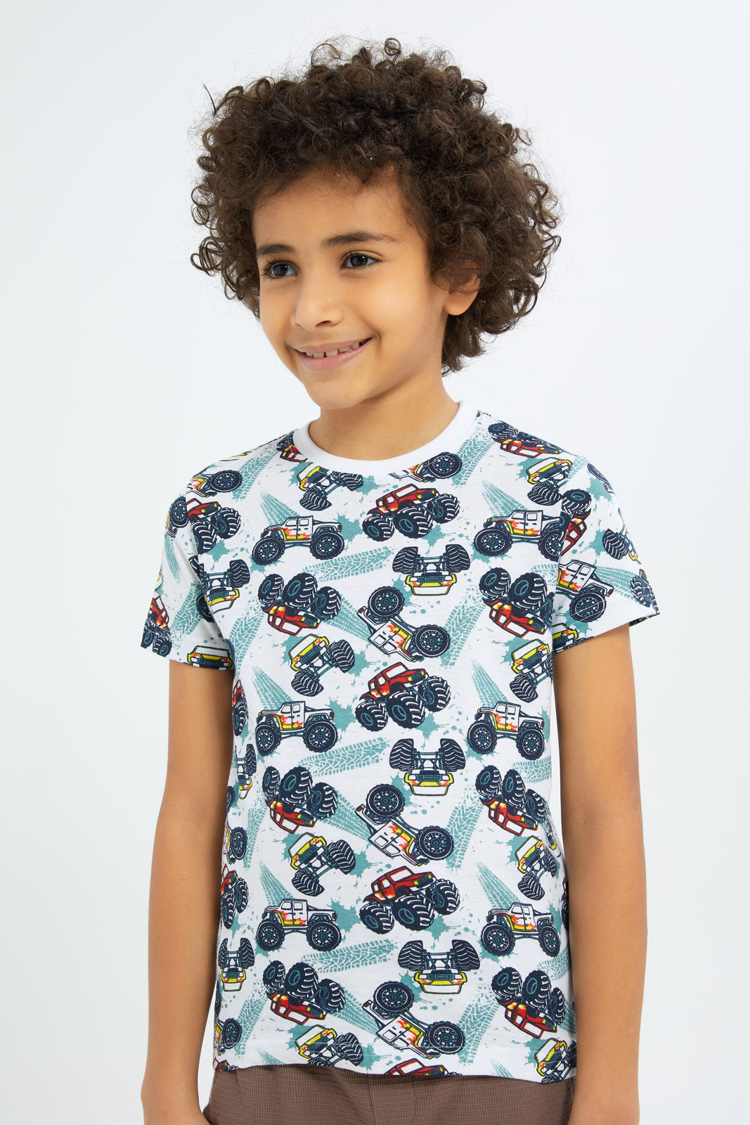 Redtag-Boys-Olive-Car-3-Pc-Pack-Short-Sleeve-T-Shirt-BOY-T-Shirts,-Category:T-Shirts,-Colour:Green,-Deals:New-In,-Filter:Boys-(2-to-8-Yrs),-New-In-BOY-APL,-Non-Sale,-S23C,-Section:Boys-(0-to-14Yrs),-VLM-Boys-2 to 8 Years