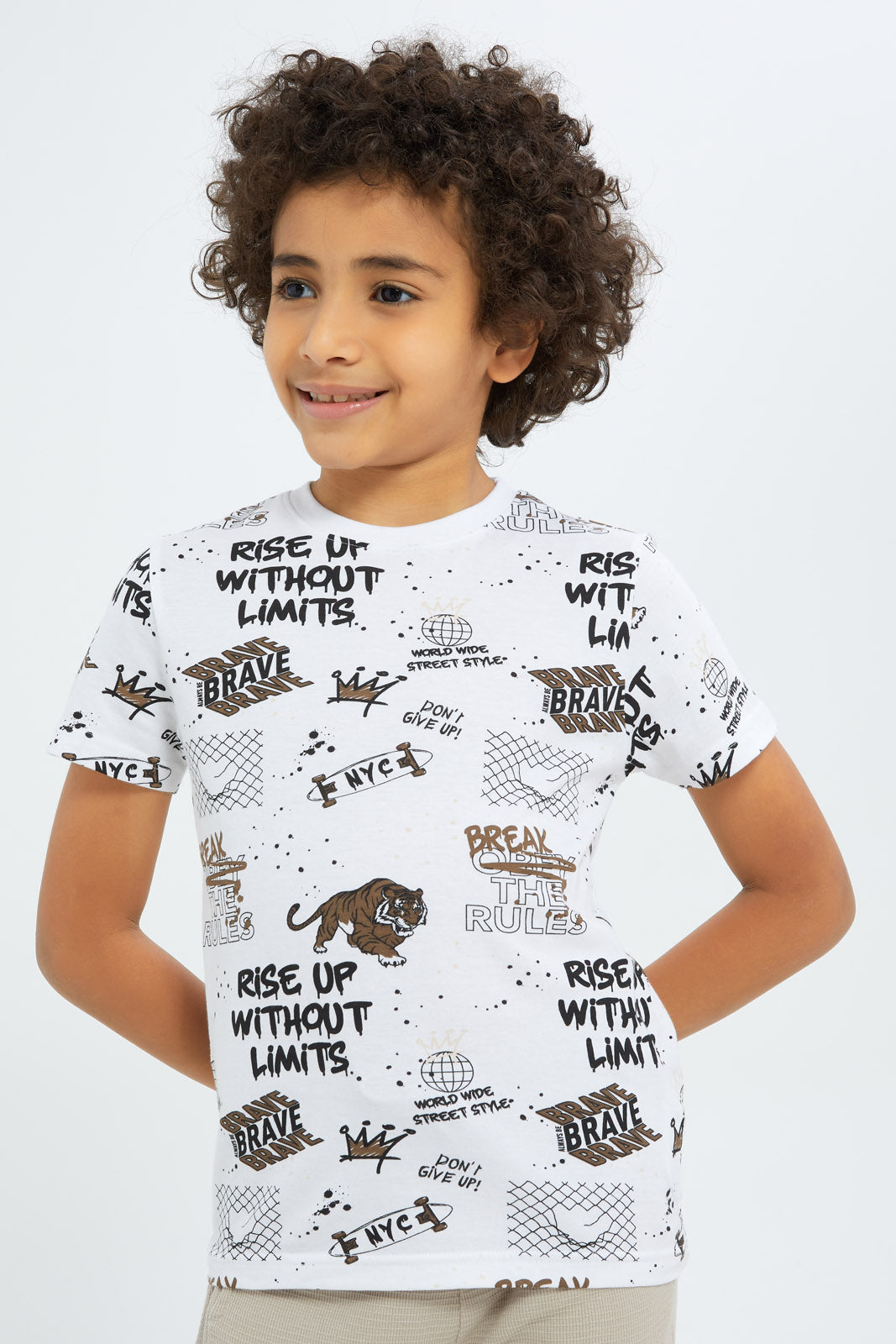 Redtag-Boys-Navy-Space-Print-3-Pc-Pack-Short-Sleeve-T-Shirt-BOY-T-Shirts,-Category:T-Shirts,-Colour:Blue,-Deals:New-In,-Filter:Boys-(2-to-8-Yrs),-New-In-BOY-APL,-Non-Sale,-S23C,-Section:Boys-(0-to-14Yrs),-VLM-Boys-2 to 8 Years