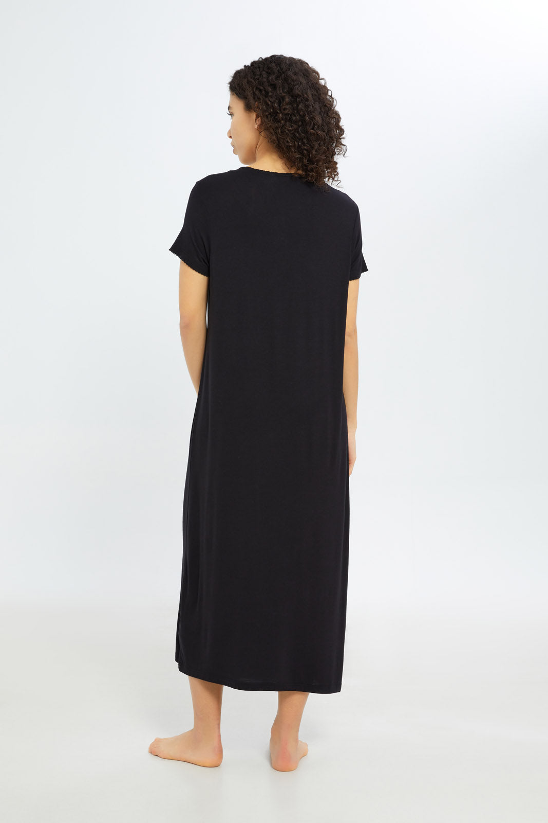 Redtag-Women-Cream-Short-Sleeves-Nightgown-Category:Nightgowns,-Colour:Cream,-Deals:New-In,-Filter:Women's-Clothing,-H1:LWR,-H2:LDN,-H3:NWR,-H4:NGN,-New-In-Women-APL,-Non-Sale,-RMD,-S23C,-Season:S23C,-Section:Women,-Women-Nightgowns--