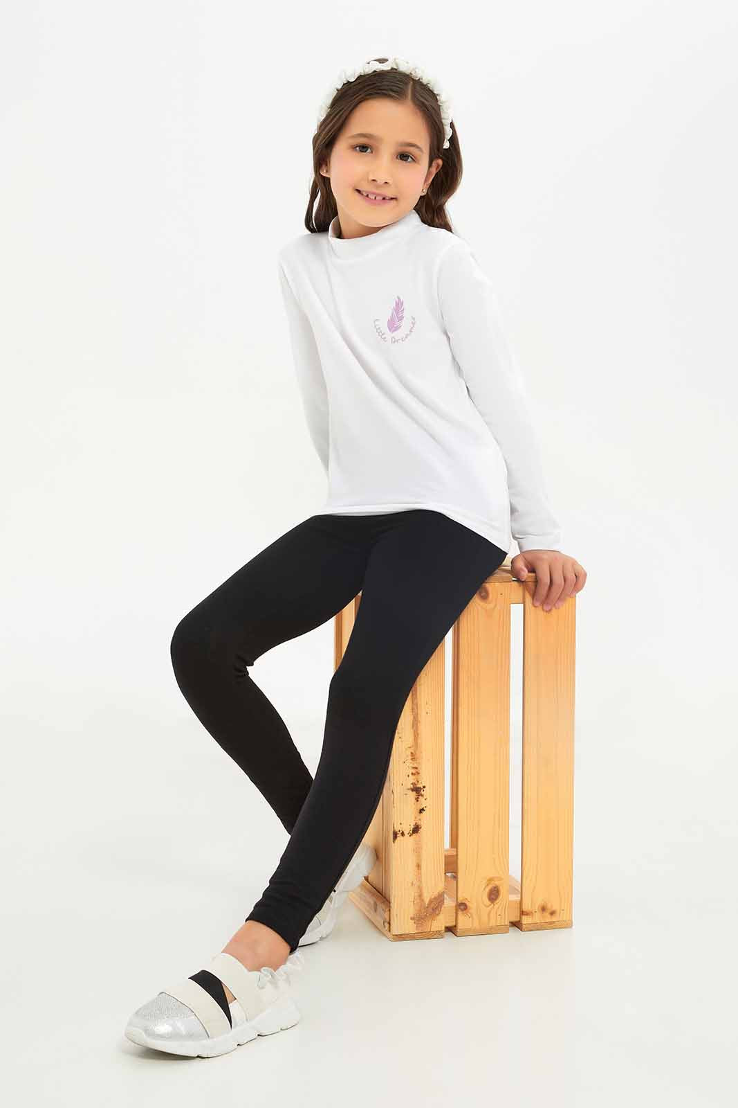 Redtag-Girls-Black-Knit-Jeggings-Category:Jeggings,-Colour:Black,-Deals:New-In,-Filter:Girls-(2-to-8-Yrs),-GIR-Jeggings,-New-In-GIR-APL,-Non-Sale,-S23B,-Section:Girls-(0-to-14Yrs)-Girls-2 to 8 Years