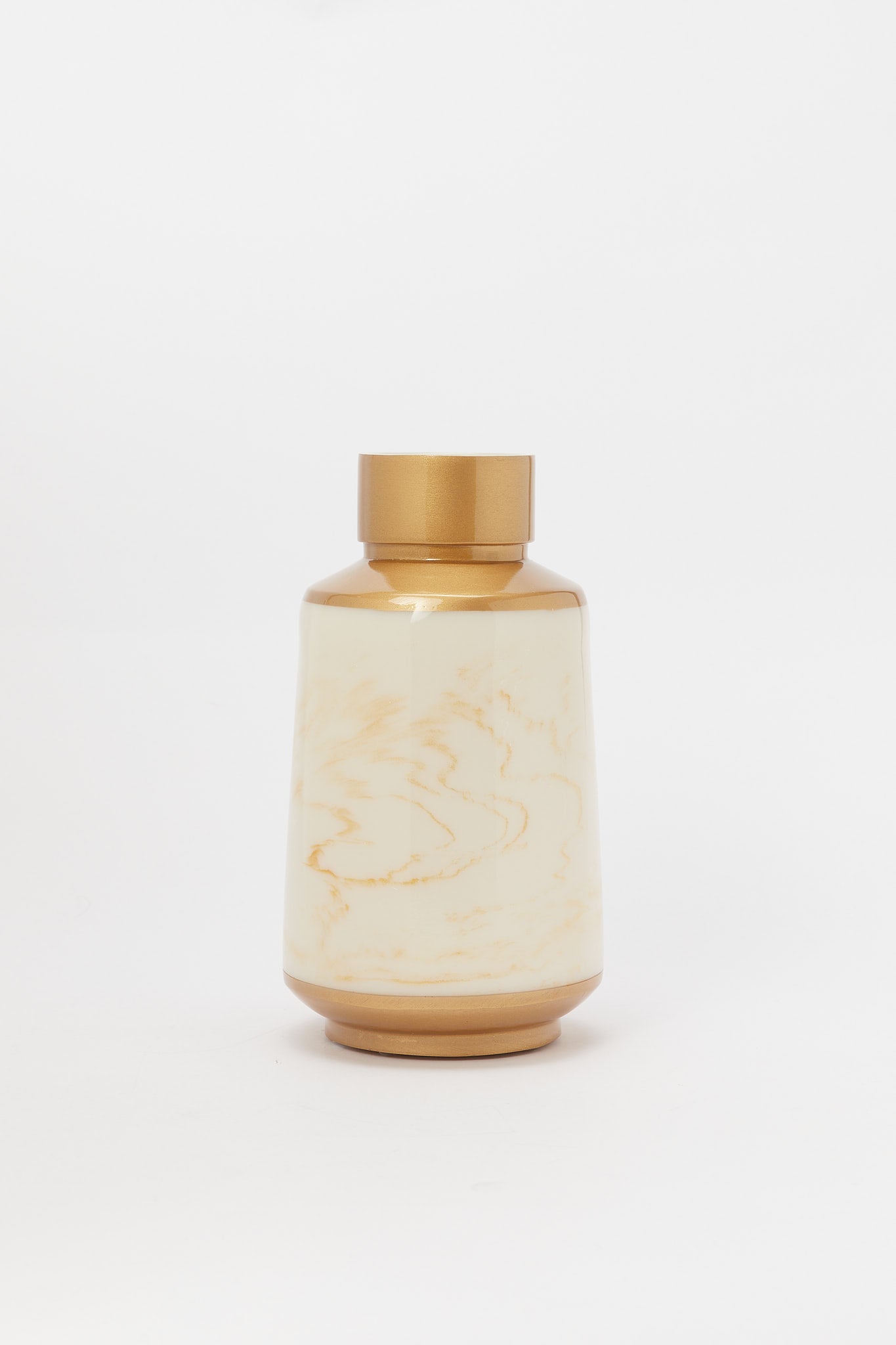 Redtag-Gold-Marble-Effect-Vase-Category:Artefact,-Colour:Gold,-Deals:New-In,-Filter:Home-Decor,-H1:HMW,-H2:HOM,-H3:DEA,-H4:GIW,-HMW-HOM-Decorative-Accessories,-New-In-HMW-HOM,-Non-Sale,-Promo:JULIETTE,-S23B,-Season:S23B,-Section:Homewares,-Style:POLYRESIN-Home-Decor-