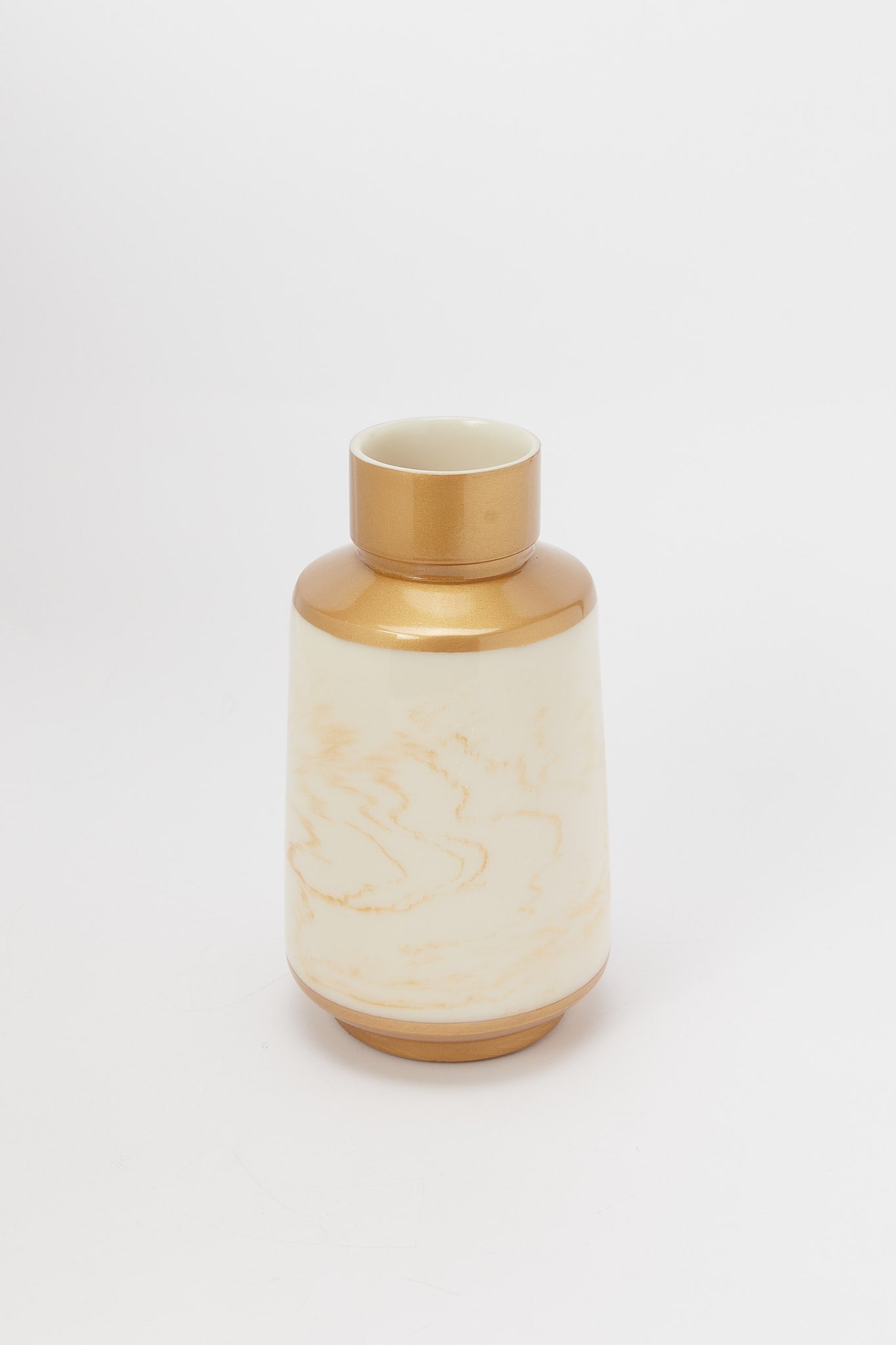 Redtag-Gold-Marble-Effect-Vase-Category:Artefact,-Colour:Gold,-Deals:New-In,-Filter:Home-Decor,-H1:HMW,-H2:HOM,-H3:DEA,-H4:GIW,-HMW-HOM-Decorative-Accessories,-New-In-HMW-HOM,-Non-Sale,-Promo:JULIETTE,-S23B,-Season:S23B,-Section:Homewares,-Style:POLYRESIN-Home-Decor-