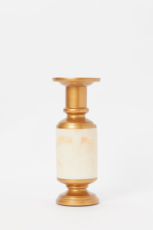Redtag-Gold-Marble-Effect-Candle-Holder-Category:Artefact,-Colour:Gold,-Deals:New-In,-Filter:Home-Decor,-H1:HMW,-H2:HOM,-H3:DEA,-H4:GIW,-HMW-HOM-Decorative-Accessories,-New-In-HMW-HOM,-Non-Sale,-Promo:JULIETTE,-S23B,-Season:S23B,-Section:Homewares,-Style:POLYRESIN-Home-Decor-