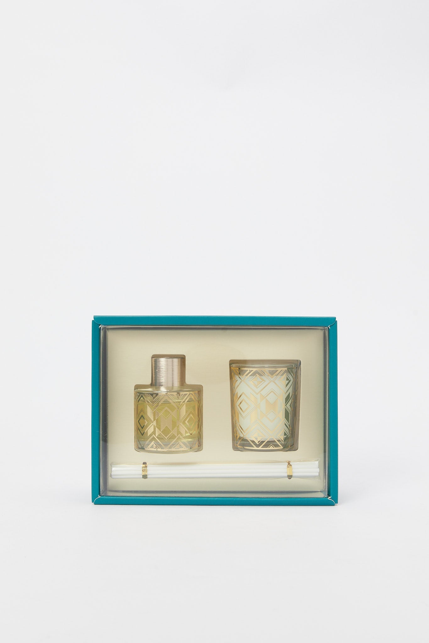 Redtag-Blue-Diffuser-And-Candle-Giftset-(Gold-Decal)-Category:Candles,-Colour:Blue,-Deals:New-In,-Filter:Home-Decor,-H1:HMW,-H2:HOM,-H3:CNF,-H4:DIF,-HMW-HOM-Candle-&-Fragrances,-New-In-HMW-HOM,-Non-Sale,-Promo:RIVA,-S23C,-Season:S23C,-Section:Homewares,-Style:DIFFUSER-Home-Decor-