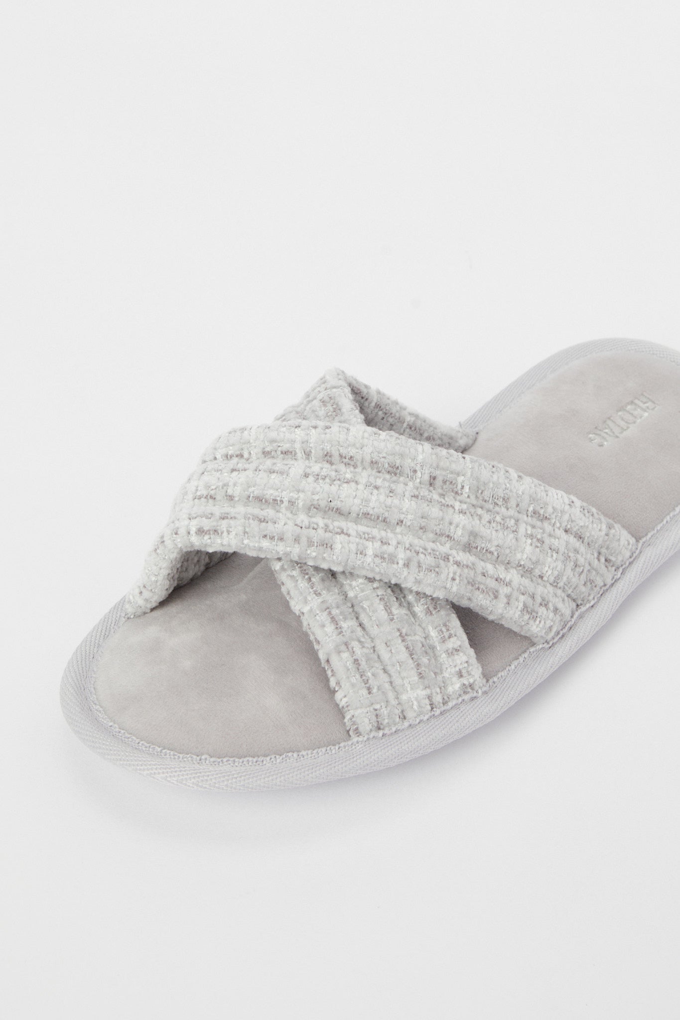Redtag-Grey-Cross-Over-Slipper-Category:Slippers,-Colour:Grey,-Deals:New-In,-Filter:Women's-Footwear,-H1:FOO,-H2:LAD,-H3:SLI,-H4:SLI,-N/A,-New-In-Women-FOO,-Non-Sale,-S23C,-Season:S23C,-Section:Women,-Women-Slippers-Women's-