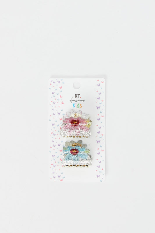 Redtag-S/2-Hair-Claw-Category:Hair-Accessories,-Colour:Assorted,-Filter:Girls-Accessories,-GIR-Hair-Accessories,-New-In,-New-In-GIR-ACC,-Non-Sale,-RMD,-S23B,-Section:Girls-(0-to-14Yrs)-Girls-