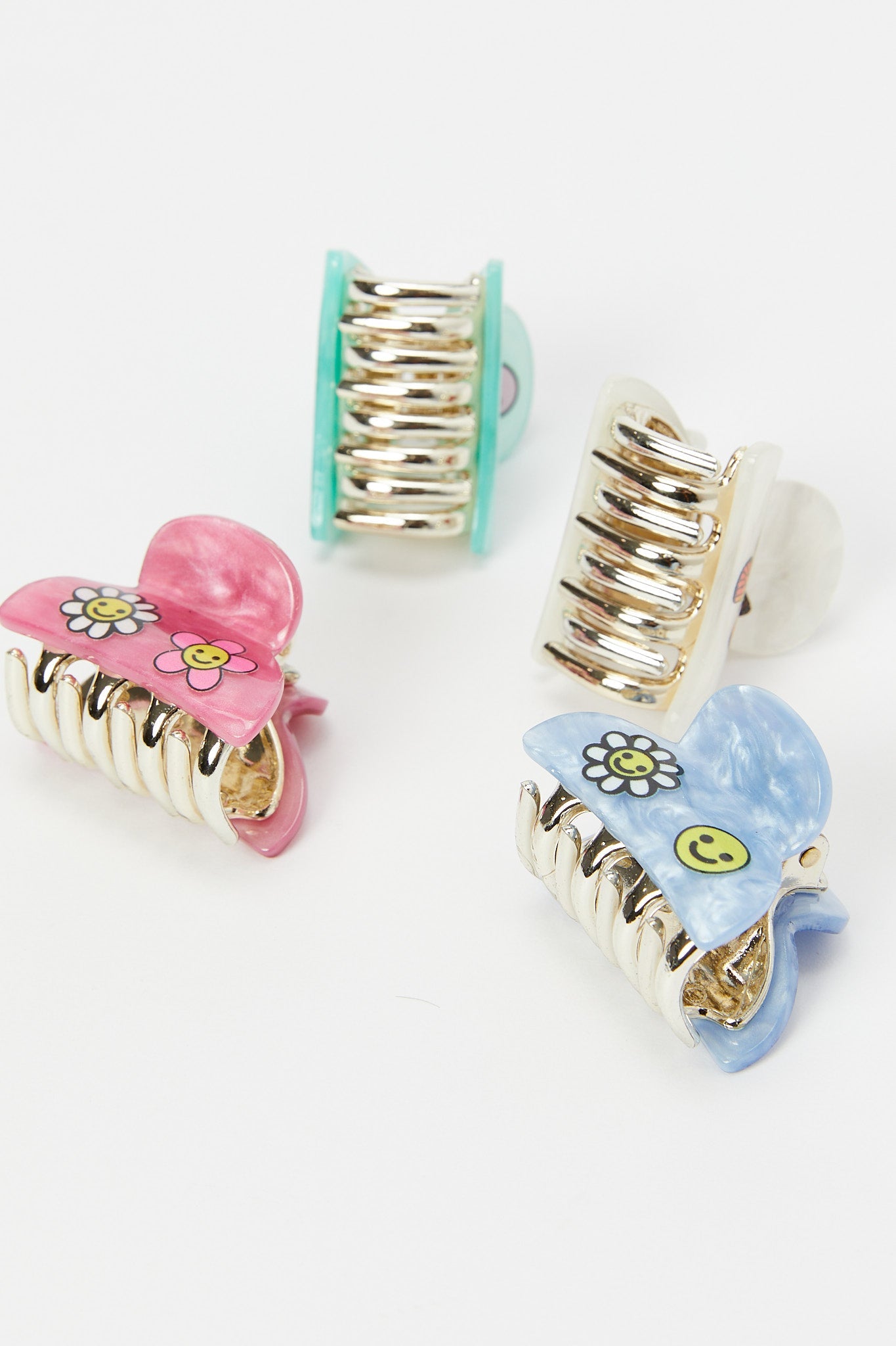Redtag-S/4-Hair-Claw-Category:Hair-Accessories,-Colour:Assorted,-Filter:Girls-Accessories,-GIR-Hair-Accessories,-New-In,-New-In-GIR-ACC,-Non-Sale,-RMD,-S23B,-Section:Girls-(0-to-14Yrs)-Girls-