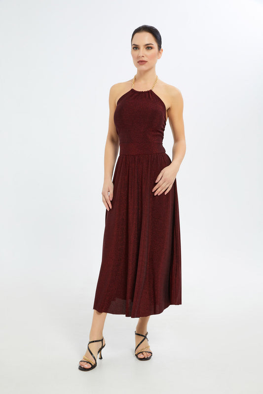 Redtag-Women-Red-Lurex-With-Metal-Trim-Dress-Category:Dresses,-Colour:Red,-Deals:New-In,-Filter:Women's-Clothing,-H1:LWR,-H2:LEC,-H3:DRS,-H4:CAD,-LEC,-LEC-Dresses,-New-In-LEC-APL,-Non-Sale,-Occasion:Party-Dress,-S23C,-Season:S23C,-Section:WomenDress-Size:Maxi-Dress-Women's-