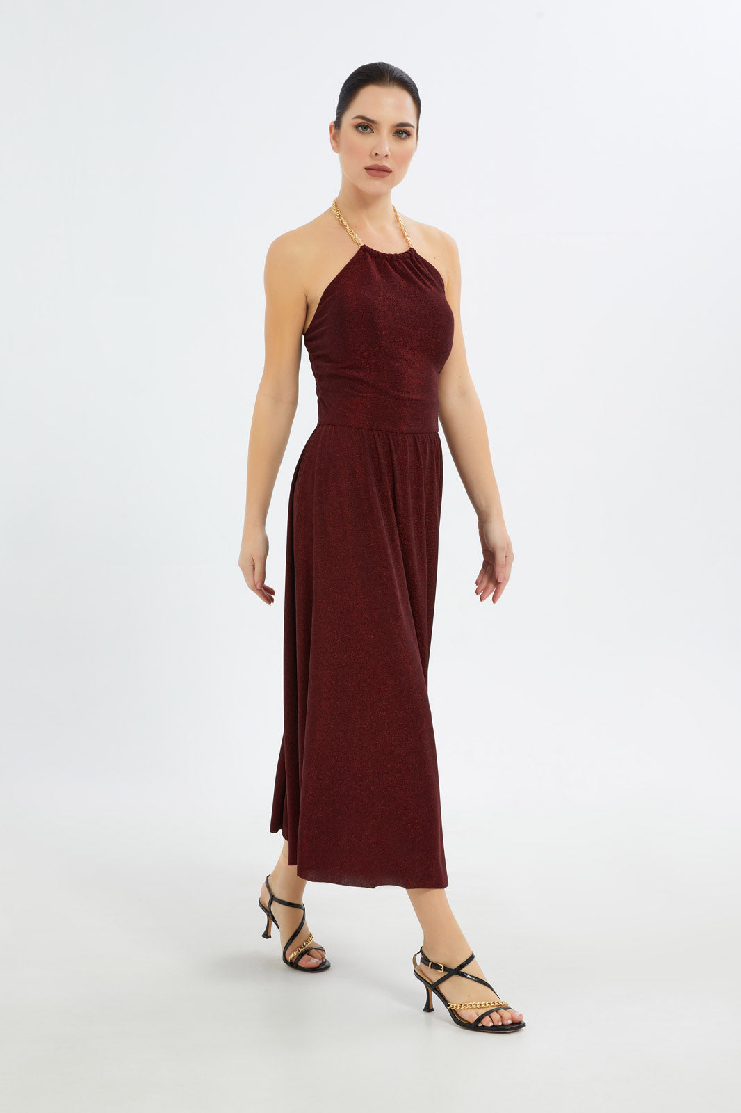 Redtag-Women-Red-Lurex-With-Metal-Trim-Dress-Category:Dresses,-Colour:Red,-Deals:New-In,-Filter:Women's-Clothing,-H1:LWR,-H2:LEC,-H3:DRS,-H4:CAD,-LEC,-LEC-Dresses,-New-In-LEC-APL,-Non-Sale,-Occasion:Party-Dress,-S23C,-Season:S23C,-Section:WomenDress-Size:Maxi-Dress-Women's-