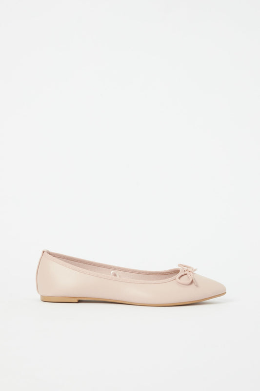 Redtag-Pink-Bow-Trim-Ballerina-Category:Shoes,-Colour:Pink,-Deals:New-In,-Filter:Women's-Footwear,-H1:FOO,-H2:LAD,-H3:SHO,-H4:CAH,-N/A,-New-In-Women-FOO,-Non-Sale,-S23C,-Season:S23C,-Section:Women,-Women-Shoes-Women's-