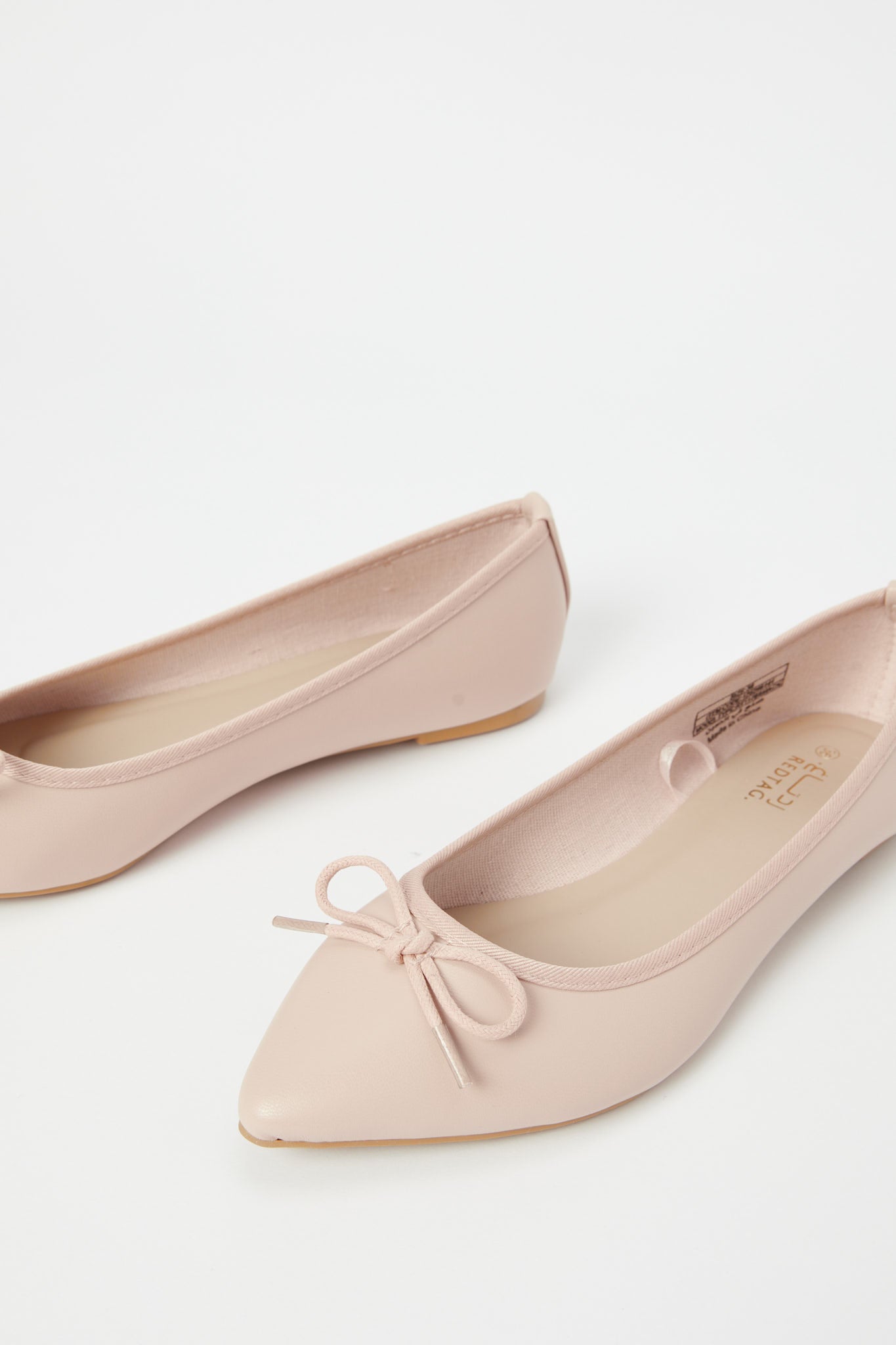 Redtag-Pink-Bow-Trim-Ballerina-Category:Shoes,-Colour:Pink,-Deals:New-In,-Filter:Women's-Footwear,-H1:FOO,-H2:LAD,-H3:SHO,-H4:CAH,-N/A,-New-In-Women-FOO,-Non-Sale,-S23C,-Season:S23C,-Section:Women,-Women-Shoes-Women's-
