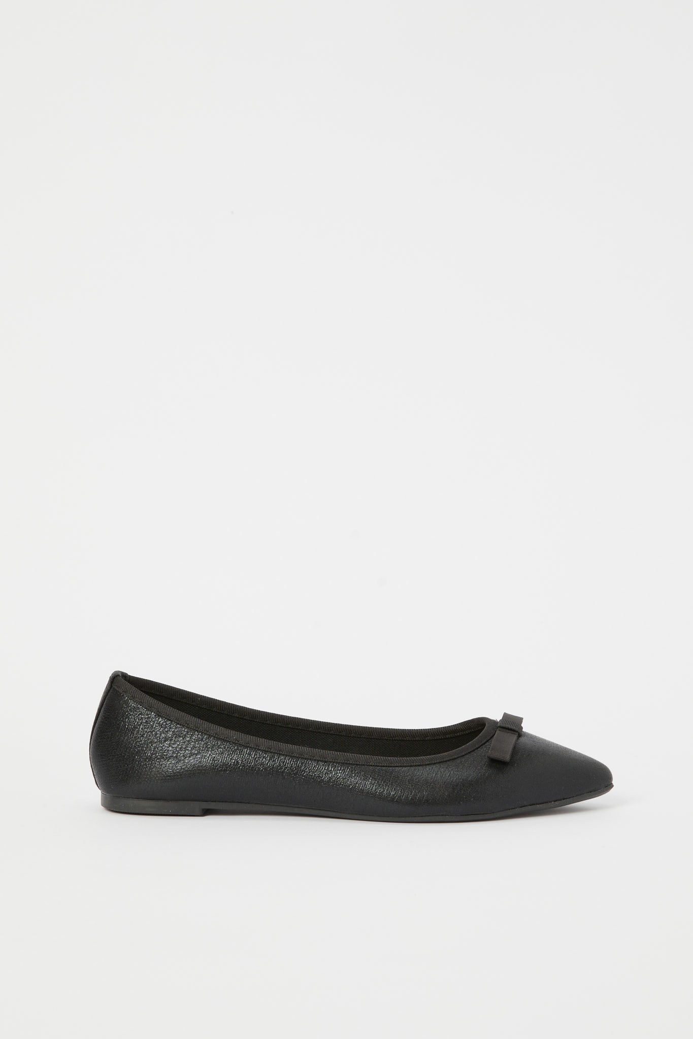 Redtag-Black-Bow-Trim-Ballerina-Category:Shoes,-Colour:Black,-Deals:New-In,-Filter:Women's-Footwear,-H1:FOO,-H2:LAD,-H3:SHO,-H4:CAH,-N/A,-New-In-Women-FOO,-Non-Sale,-S23C,-Season:S23C,-Section:Women,-Women-Shoes-Women's-