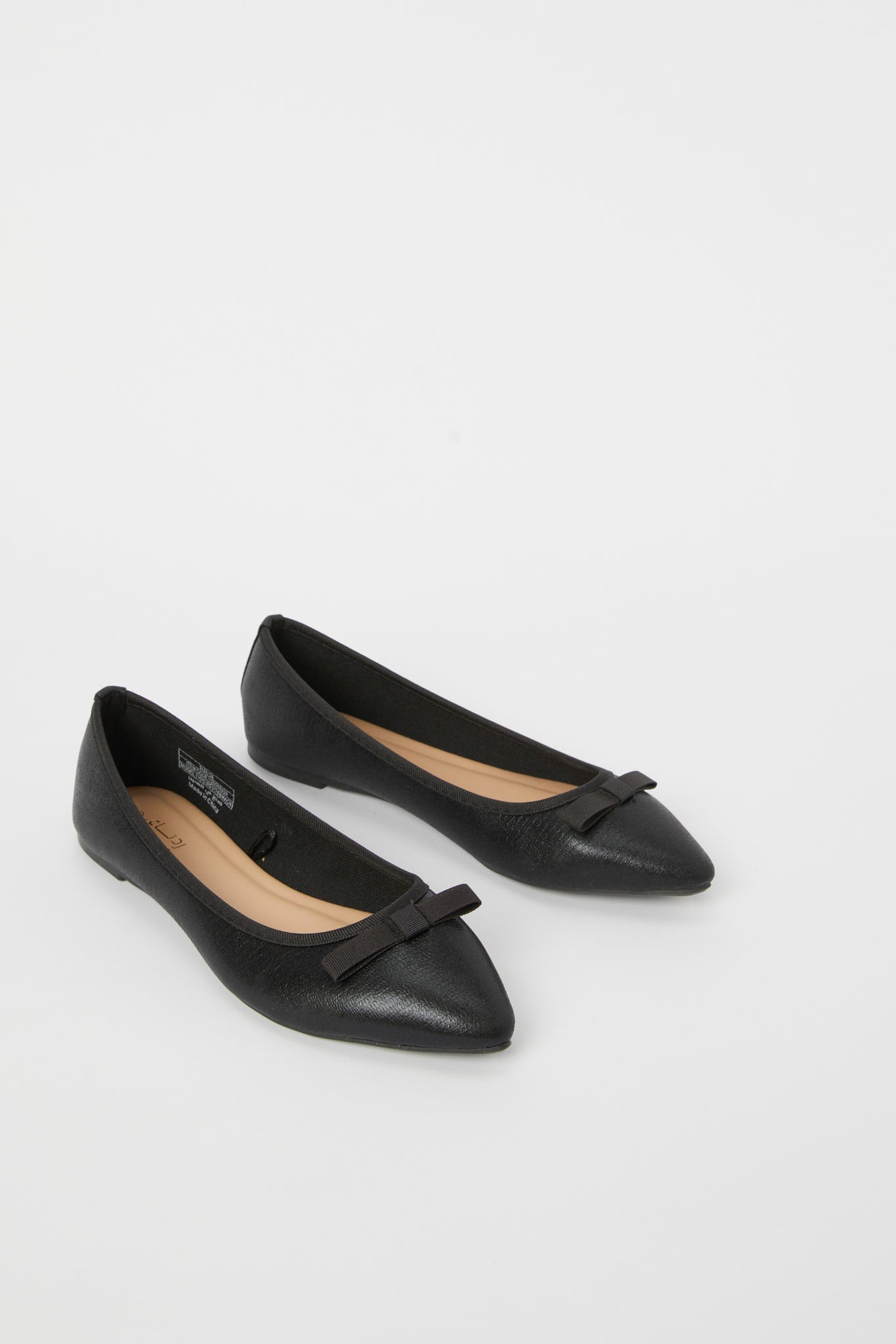 Redtag-Black-Bow-Trim-Ballerina-Category:Shoes,-Colour:Black,-Deals:New-In,-Filter:Women's-Footwear,-H1:FOO,-H2:LAD,-H3:SHO,-H4:CAH,-N/A,-New-In-Women-FOO,-Non-Sale,-S23C,-Season:S23C,-Section:Women,-Women-Shoes-Women's-