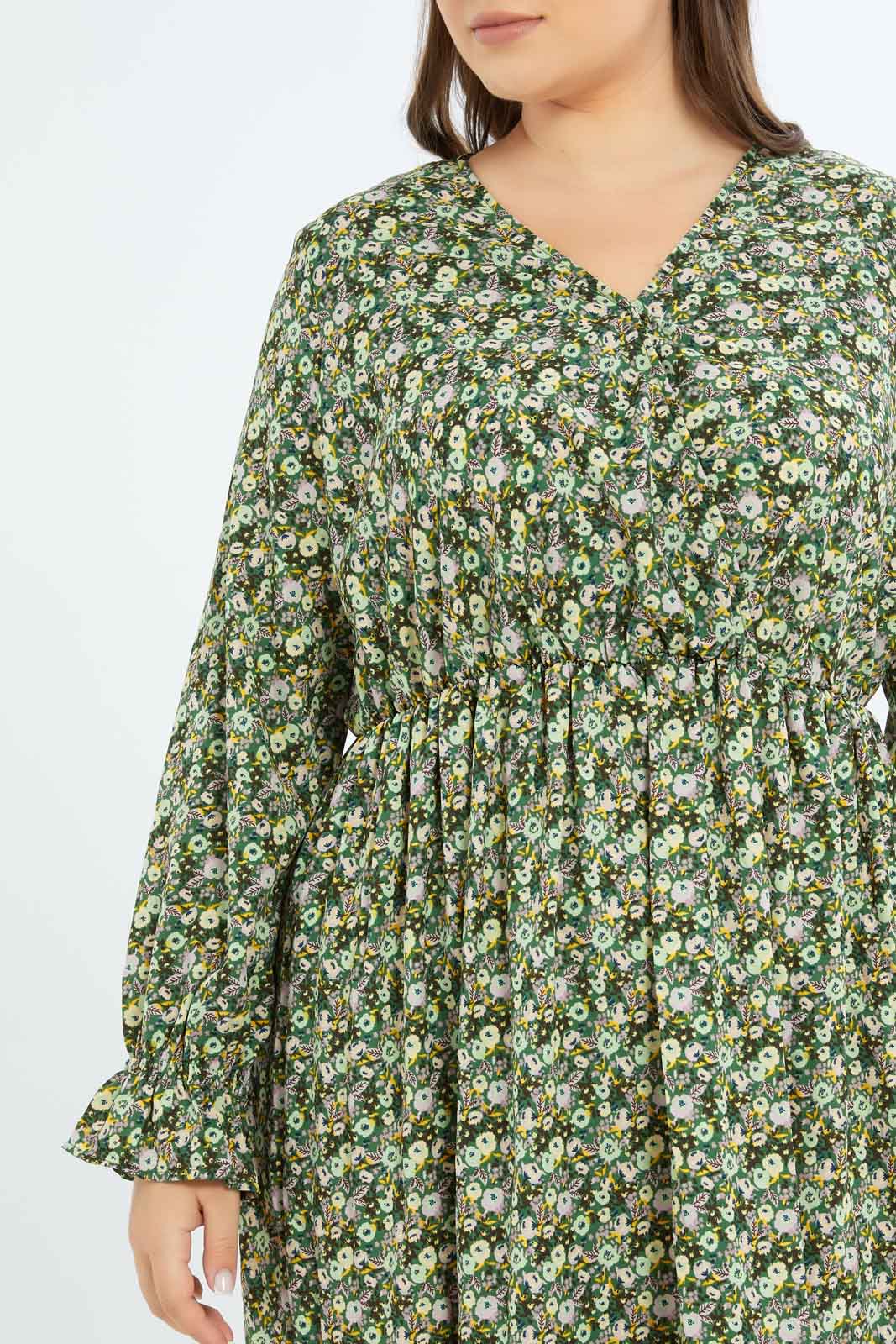 Redtag-Women-Green-Floral-Print-Wrap-Maxi-Dress-Category:Dresses,-Colour:Assorted,-Deals:New-In,-Filter:Plus-Size,-LDP-Dresses,-New-In-LDP-APL,-Non-Sale,-S23B,-Section:Women-Women's-