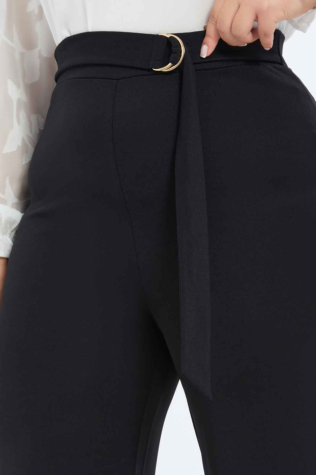 Redtag-Women-Black-Wide-Leg-Belted-Trouser-Category:Trousers,-Colour:Black,-Deals:New-In,-Filter:Plus-Size,-LDP-Trousers,-New-In-LDP-APL,-Non-Sale,-S23B,-Section:Women-Women's-
