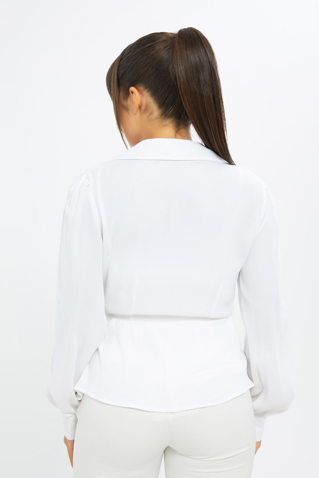 Redtag-Women-White-Satin-Wrap-Blouse-Category:Blouses,-Colour:White,-Deals:New-In,-Event:EID,-Filter:Women's-Clothing,-H1:LWR,-H2:LAD,-H3:BLO,-H4:CBL,-New-In-Women-APL,-Non-Sale,-Promo:EID,-RMD,-S23B,-Season:S23D,-Section:Women,-Women-Blouses-Women's-
