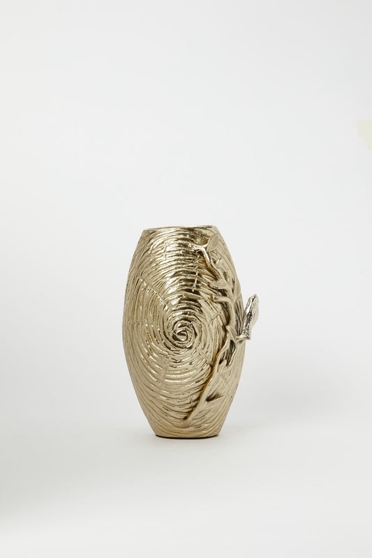 Redtag-Gold-Texture-Bird-Vase-Category:Artefact,-Colour:Gold,-Deals:New-In,-Filter:Home-Decor,-H1:HMW,-H2:HOM,-H3:DEA,-H4:GIW,-HMW-HOM-Decorative-Accessories,-New-In-HMW-HOM,-Non-Sale,-Promo:RIVA,-RMD,-S23C,-Season:S23C,-Section:Homewares,-Style:METAL-RANGE-Home-Decor-