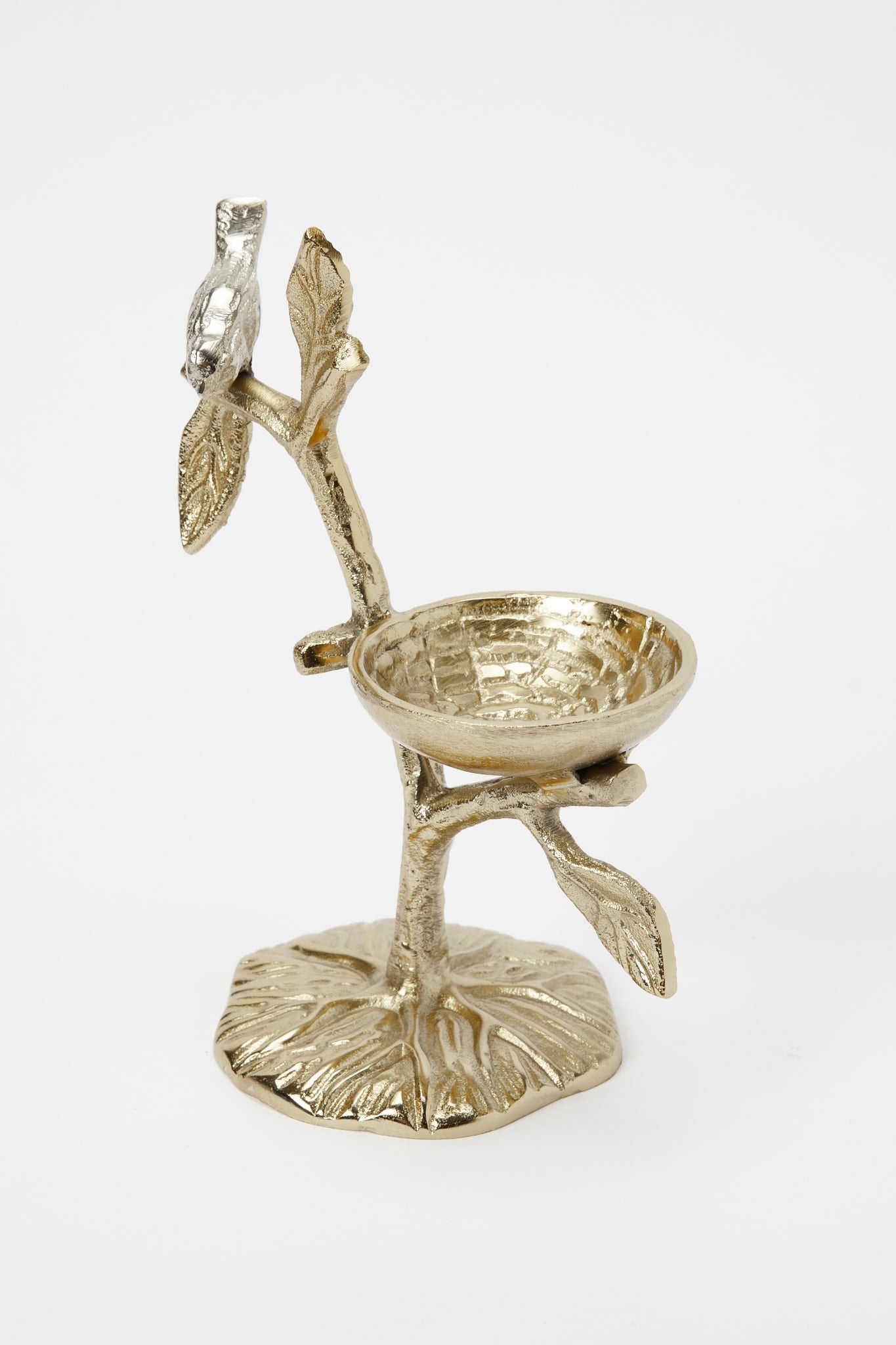 Redtag-Gold-Texture-Bird-Candle-Holder-Category:Artefact,-Colour:Gold,-Deals:New-In,-Filter:Home-Decor,-H1:HMW,-H2:HOM,-H3:DEA,-H4:GIW,-HMW-HOM-Decorative-Accessories,-New-In-HMW-HOM,-Non-Sale,-Promo:RIVA,-RMD,-S23C,-Season:S23C,-Section:Homewares,-Style:METAL-RANGE-Home-Decor-