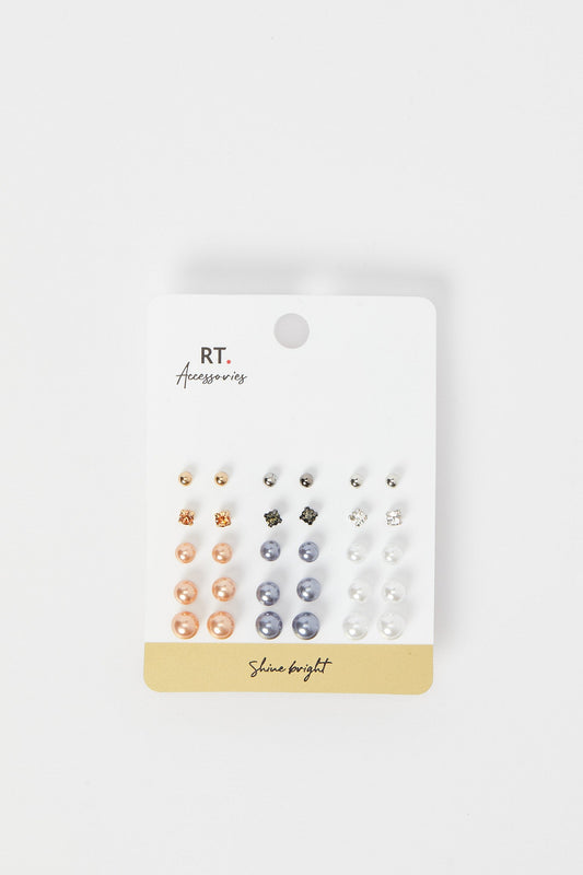 Redtag-Studs-Category:Jwellery,-Colour:Assorted,-Filter:Women's-Accessories,-New-In,-New-In-Women-ACC,-Non-Sale,-RMD,-S23B,-Section:Women,-Women-Jewellery-Women-