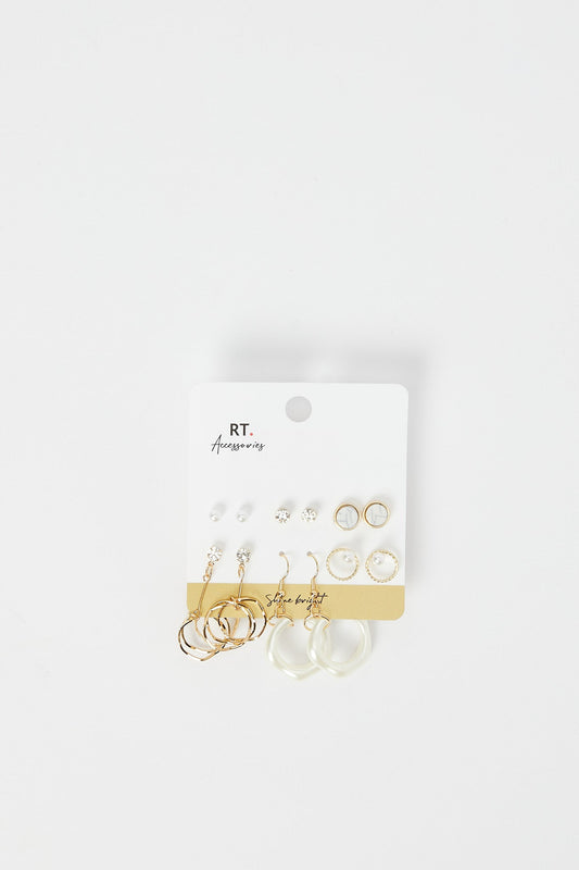 Redtag-Studs-Category:Jwellery,-Colour:Assorted,-Filter:Women's-Accessories,-New-In,-New-In-Women-ACC,-Non-Sale,-RMD,-S23B,-Section:Women,-Women-Jewellery-Women-