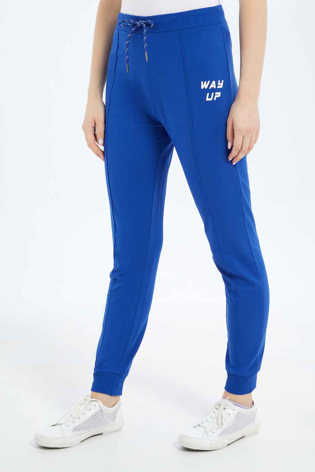 Redtag-Women-Blue-Basic-Jogger-Category:Joggers,-Colour:Blue,-Deals:New-In,-Filter:Women's-Clothing,-New-In-Women-APL,-Non-Sale,-S23B,-Section:Women,-TBL,-Women-Joggers-Women's-