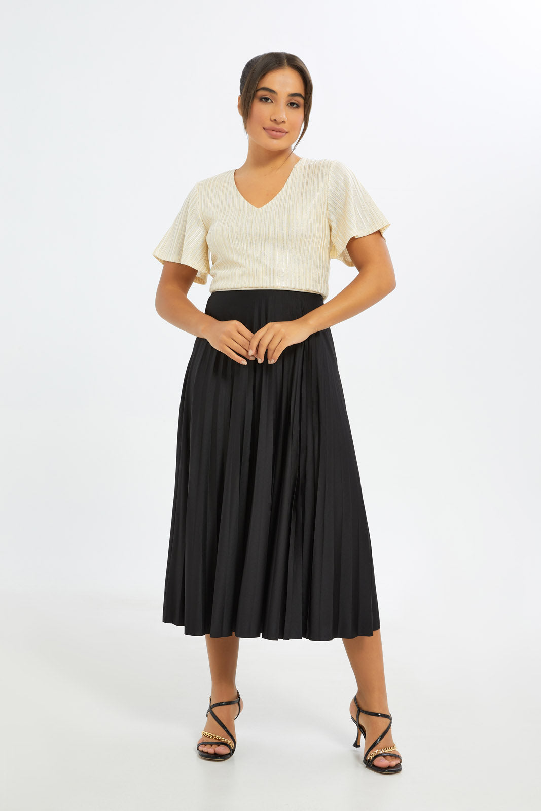 Redtag-Women-Gold-Metallic-Crop-Top-Co-Ord-Category:Tops,-Colour:Gold,-Deals:New-In,-Event:RMD,-Filter:Women's-Clothing,-H1:LWR,-H2:LAD,-H3:JYT,-H4:FJT,-New-In-Women-APL,-Non-Sale,-Promo:RMD,-RMD,-S23C,-Season:S23C,-Section:Women,-Women-Tops-Women's-