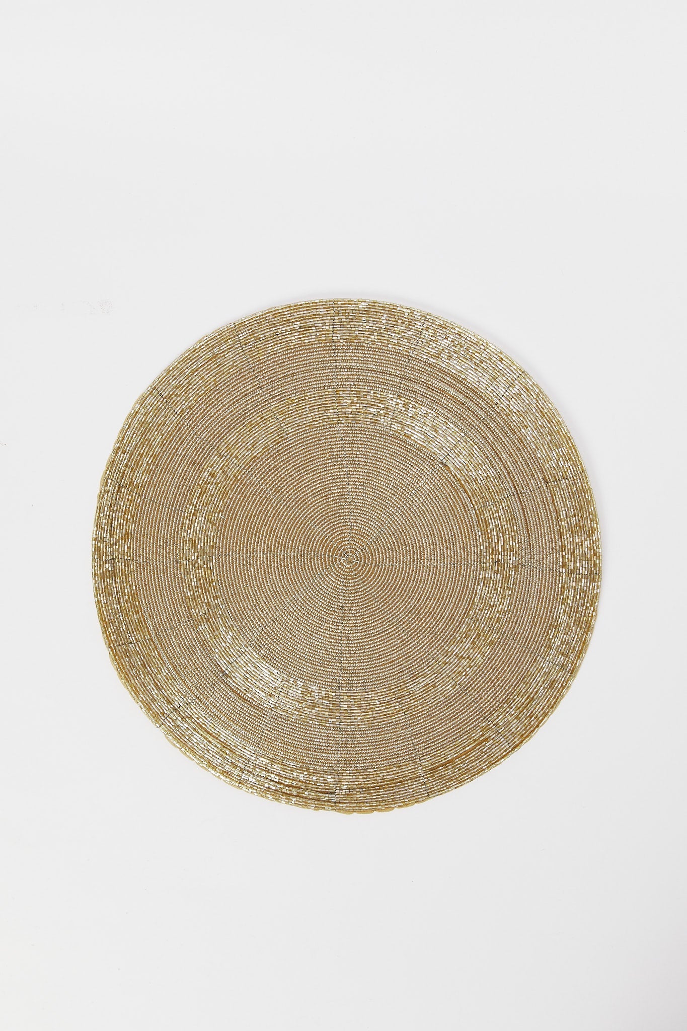Redtag-Gold-Round-Beaded-Placemat-Category:Placemats-&-Coasters,-Colour:Gold,-Deals:5-FOR-100,-Deals:New-In,-Filter:Home-Dining,-H1:HMW,-H2:DIN,-H3:KIS,-H4:MAC,-HMW-DIN-Kitchen-Accessories,-New-In-HMW-DIN,-Non-Sale,-S23B,-Season:S23B,-Section:Homewares-Home-Dining-