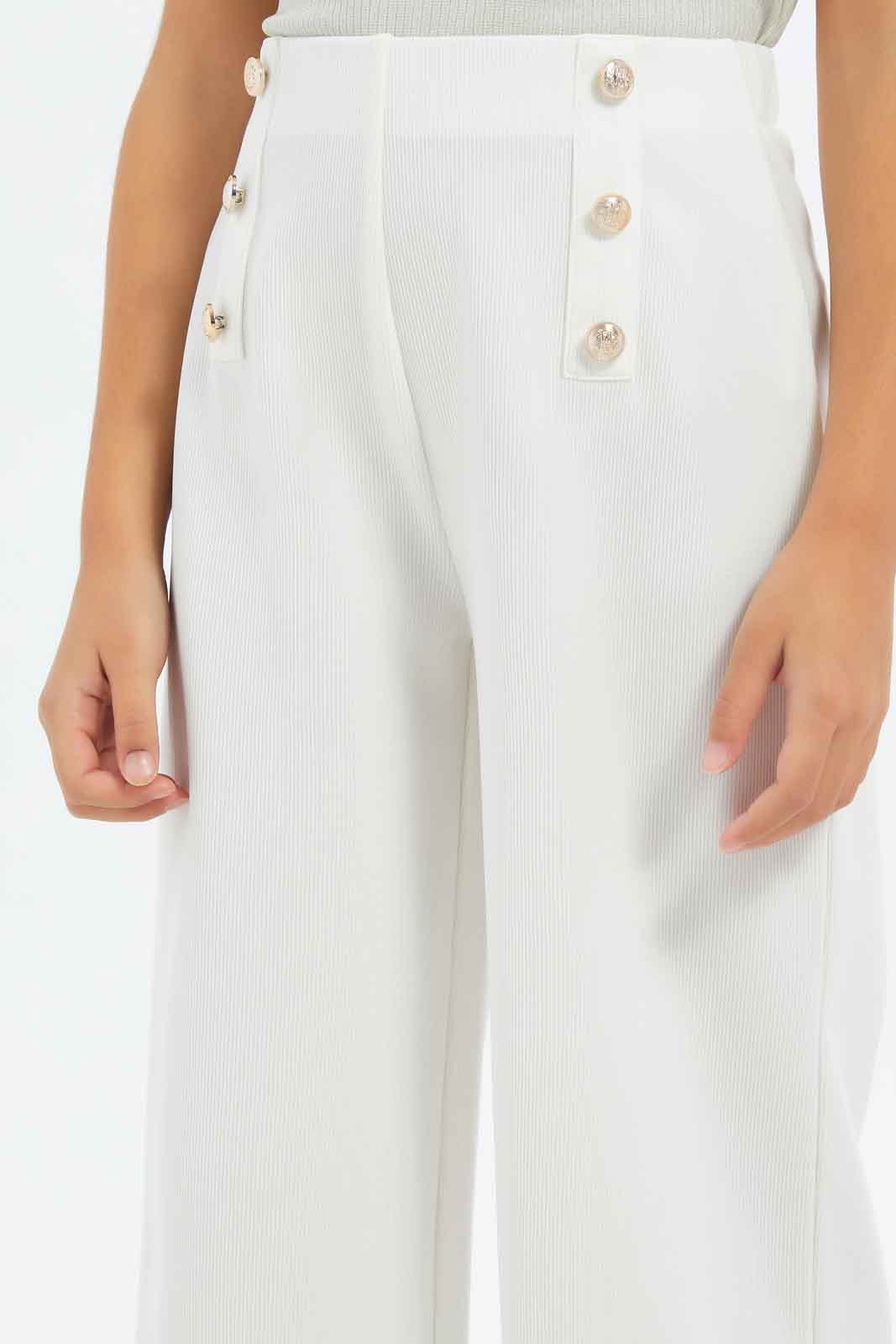 Redtag-Girls-White-High-Waisted-Wideleg-Pants-Category:Trousers,-Colour:White,-Deals:New-In,-Filter:Girls-(2-to-8-Yrs),-GIR-Trousers,-New-In-GIR-APL,-Non-Sale,-RMD,-S23C,-Section:Girls-(0-to-14Yrs)-Girls-2 to 8 Years