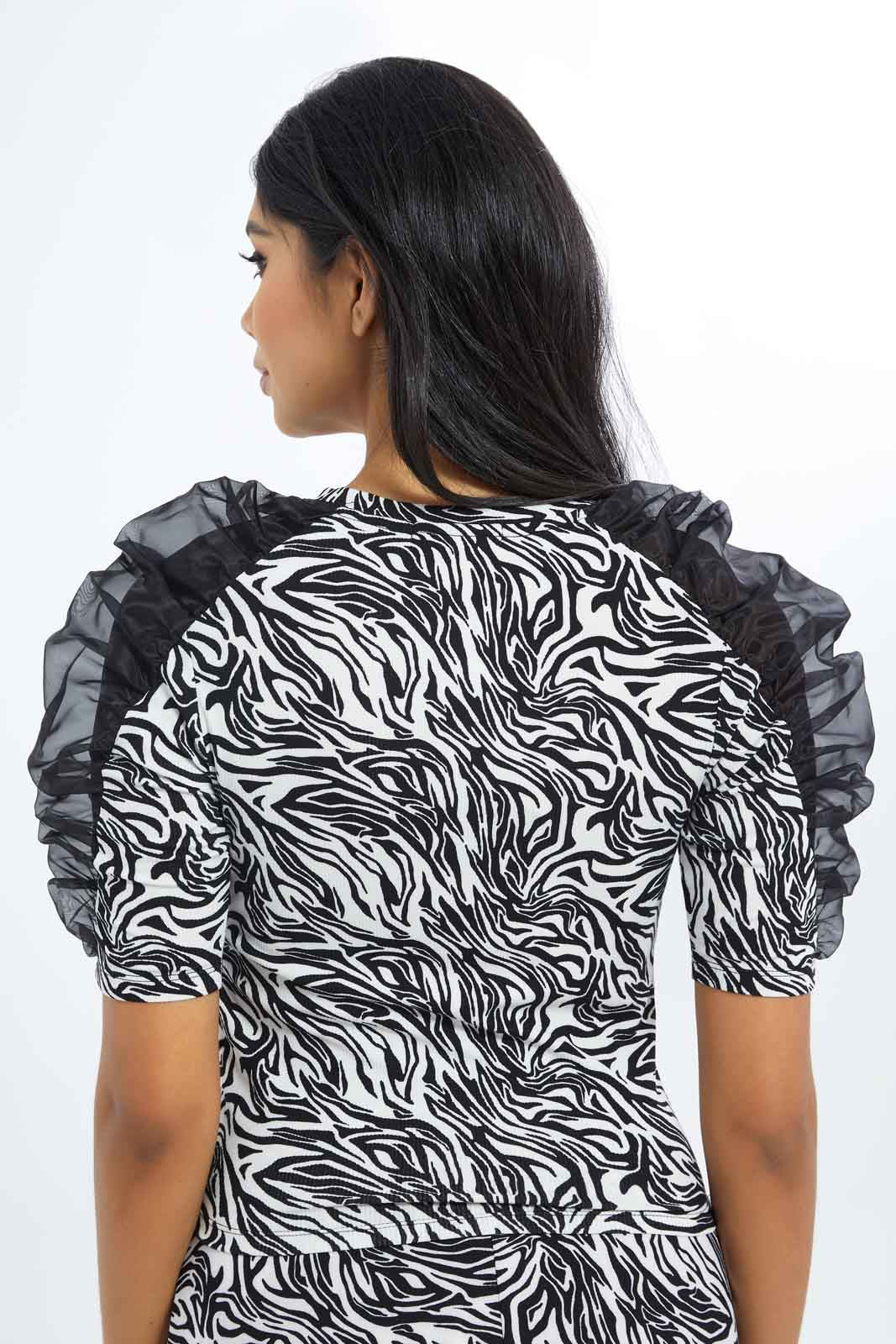 Redtag-Women-Assorted-Organza-Sleeve-Top-Category:Tops,-Colour:Assorted,-Deals:New-In,-Filter:Women's-Clothing,-LEC,-LEC-Tops,-New-In-LEC-APL,-Non-Sale,-S23B,-Section:Women-Women's-