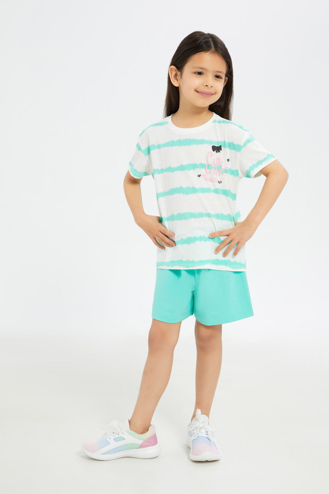 Redtag-Girls-Green-Tie-Dye-Tee-Category:T-Shirts,-Colour:Green,-Deals:New-In,-Filter:Girls-(2-to-8-Yrs),-GIR-T-Shirts,-H1:KWR,-H2:GIR,-H3:TSH,-H4:CAT,-New-In-GIR-APL,-Non-Sale,-Promo:TBL,-S23C,-Season:S23C,-Section:Girls-(0-to-14Yrs),-TBL-Girls-2 to 8 Years