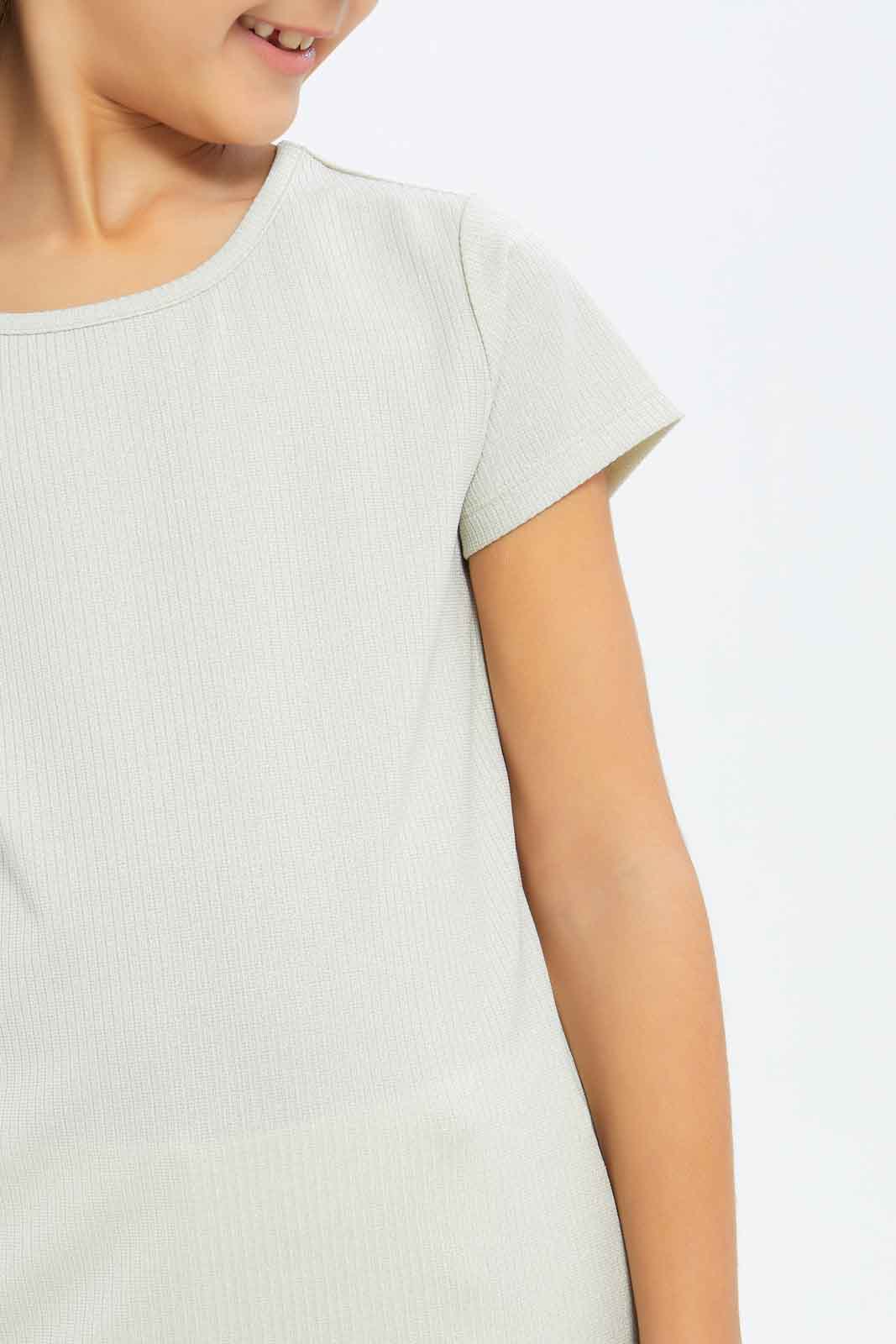 Redtag-Girls-Silver-Allover-Glittered-Tshirt-Category:T-Shirts,-Colour:Silver,-Deals:New-In,-Filter:Girls-(2-to-8-Yrs),-GIR-T-Shirts,-New-In-GIR-APL,-Non-Sale,-RMD,-S23C,-Section:Girls-(0-to-14Yrs)-Girls-2 to 8 Years