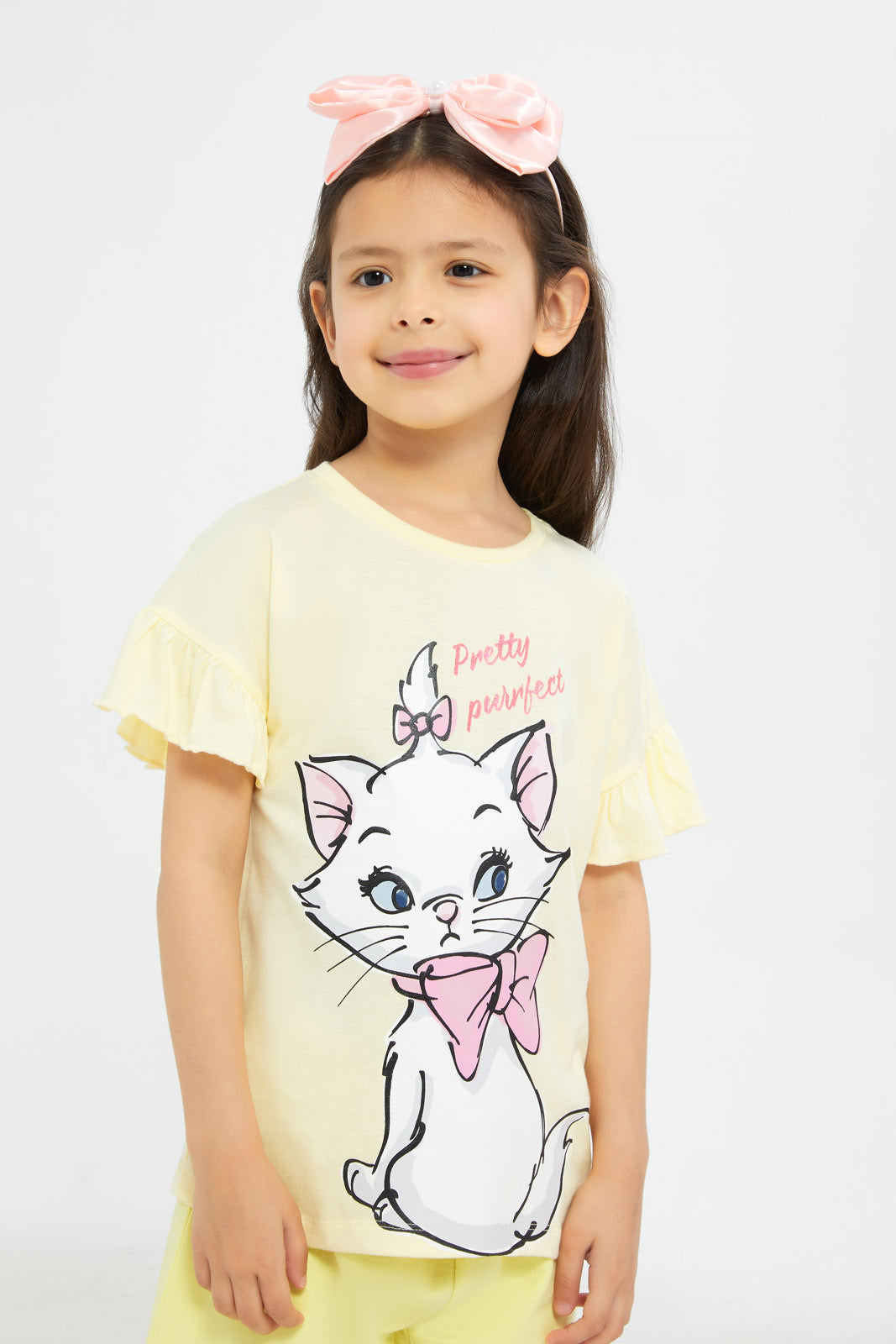 Redtag-Girls-Orange-Marie-Tshirt-Category:T-Shirts,-CHA,-CHR:CHR,-Colour:Orange,-Deals:New-In,-Filter:Girls-(2-to-8-Yrs),-GIR-T-Shirts,-H1:KWR,-H2:GIR,-H3:TSH,-H4:CAT,-New-In-GIR-APL,-Non-Sale,-Promo:TBL,-S23C,-Season:S23C,-Section:Girls-(0-to-14Yrs),-TBL-Girls-2 to 8 Years