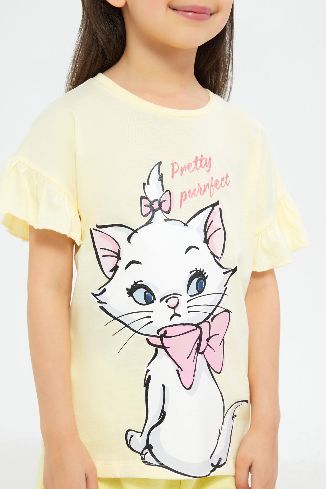 Redtag-Girls-Orange-Marie-Tshirt-Category:T-Shirts,-CHA,-CHR:CHR,-Colour:Orange,-Deals:New-In,-Filter:Girls-(2-to-8-Yrs),-GIR-T-Shirts,-H1:KWR,-H2:GIR,-H3:TSH,-H4:CAT,-New-In-GIR-APL,-Non-Sale,-Promo:TBL,-S23C,-Season:S23C,-Section:Girls-(0-to-14Yrs),-TBL-Girls-2 to 8 Years