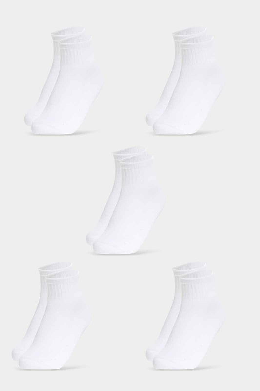Redtag-Boys-Pack-Of-5--Sl.-Longer-Than-Ankle-Length-With-Rib---White-365,-BOY-Socks,-Category:Socks,-Colour:White,-Deals:New-In,-Filter:Boys-(2-to-8-Yrs),-New-In-BOY-APL,-Non-Sale,-Section:Boys-(0-to-14Yrs)-Boys-2 to 8 Years