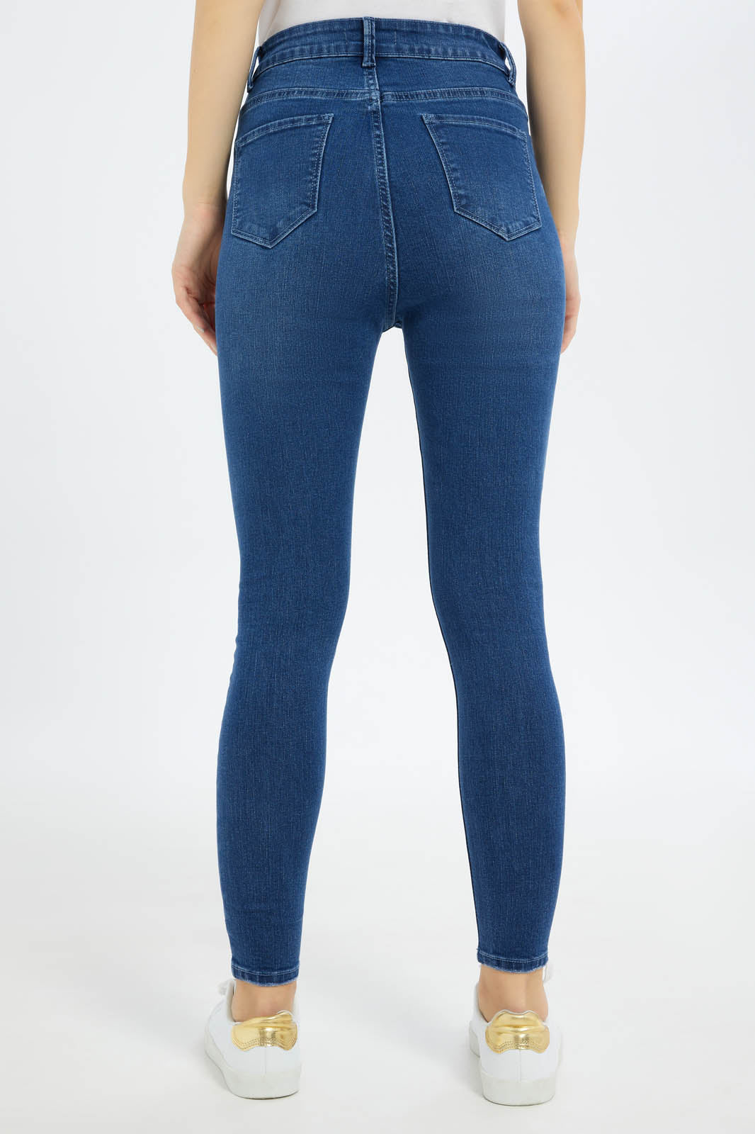 Redtag-Women-Medium-Wash-High-Waist-Skinny-Jeans-Category:Jeans,-Colour:Indigo,-Deals:New-In,-Filter:Women's-Clothing,-FIT-WALL-(FTW),-New-In-Women-APL,-Non-Sale,-S23C,-Section:Women,-Women-Jeans-Women's-